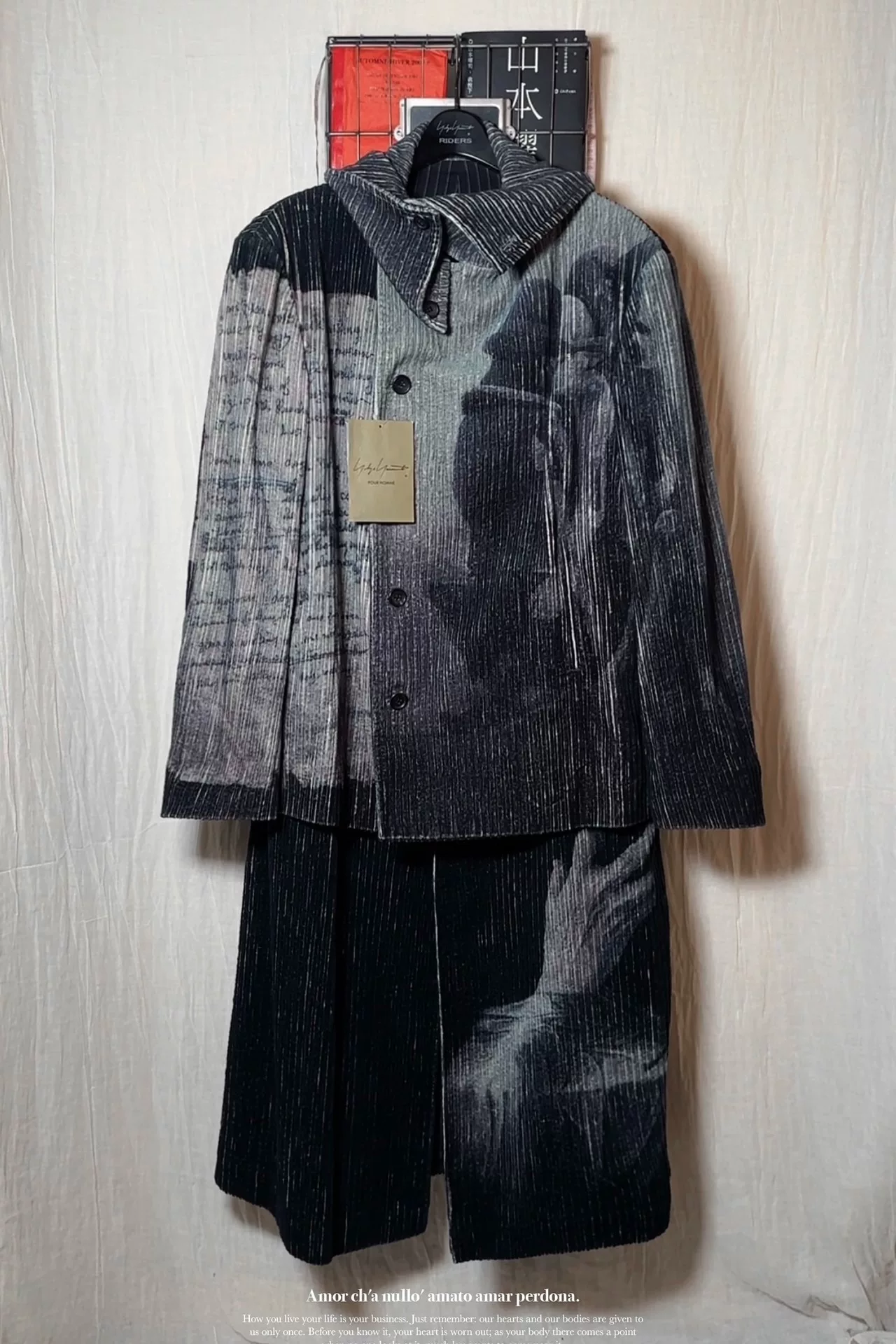 Yohji Yamamoto 22AW Beksinski Double-Layer Coat — detail