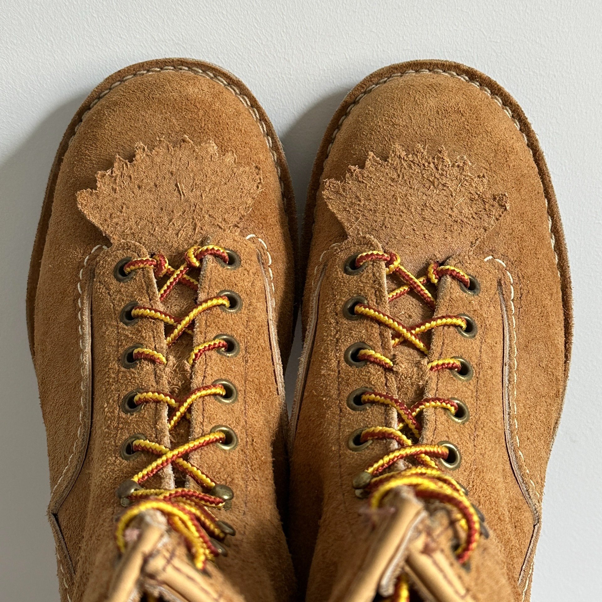 Wesco Jobmaster 7e Burlap Work Boots — label