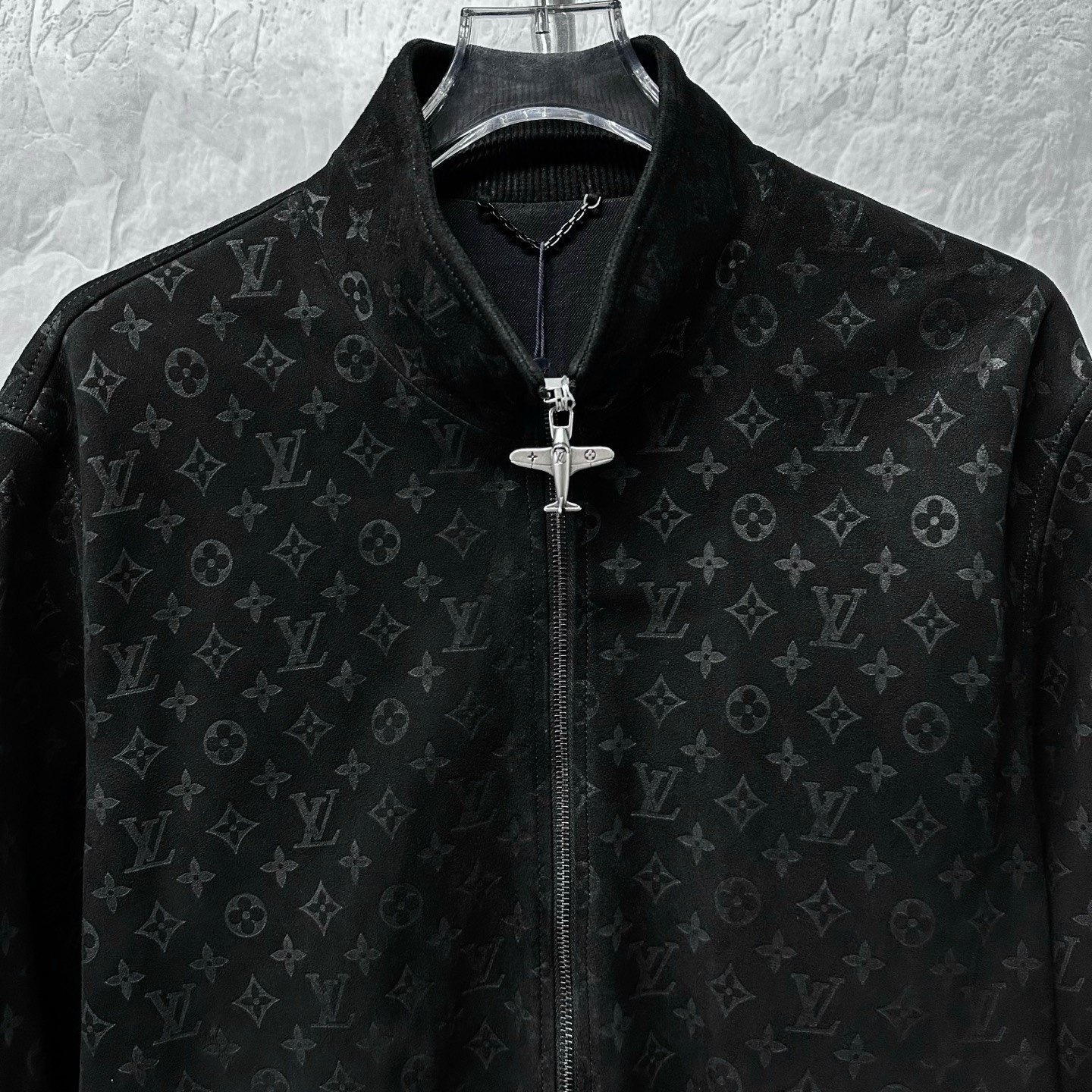 Louis Vuitton SS25 Monogram Zip Sheepskin Jacket — front