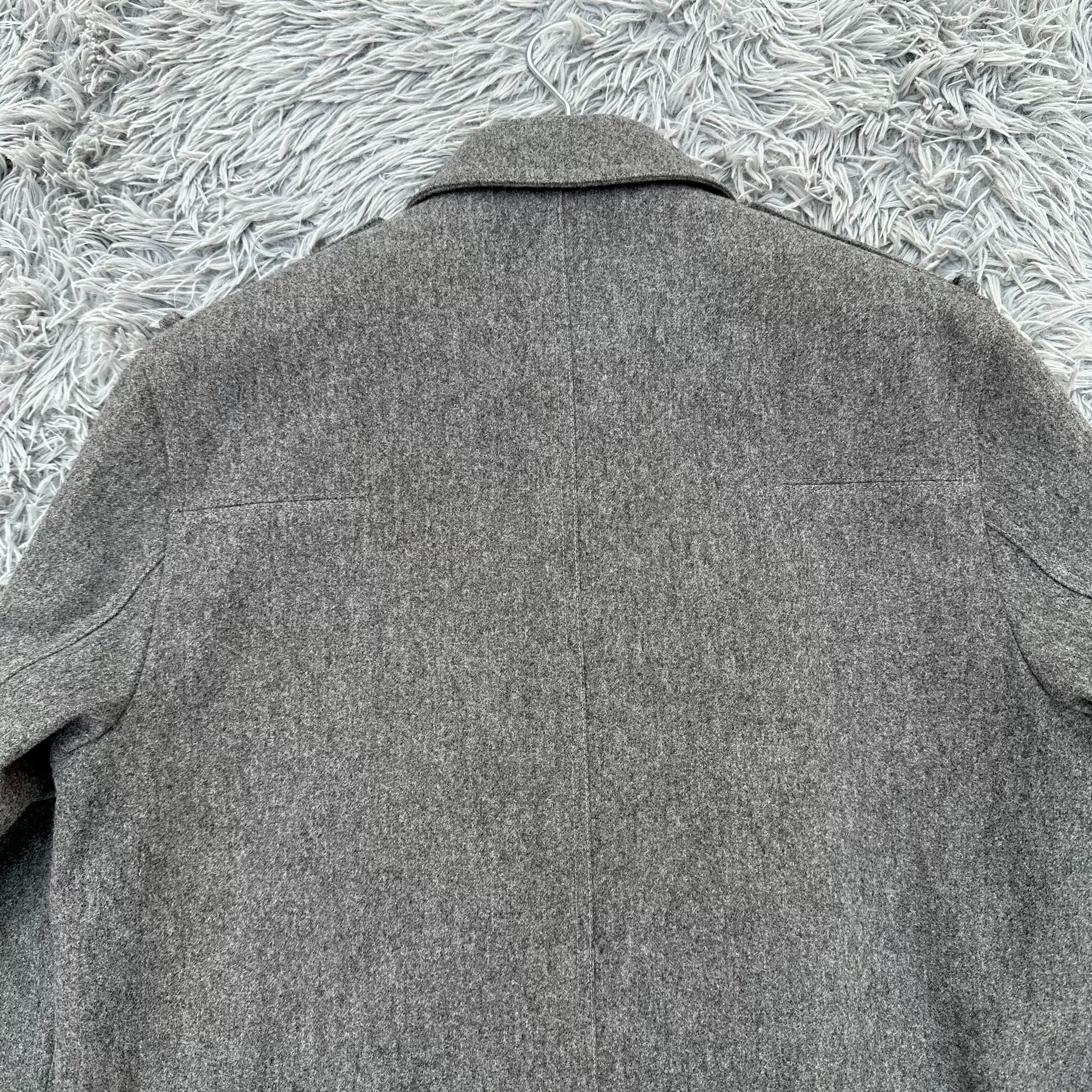 Dior Homme Light Gray Wool Motorcycle Jacket — label