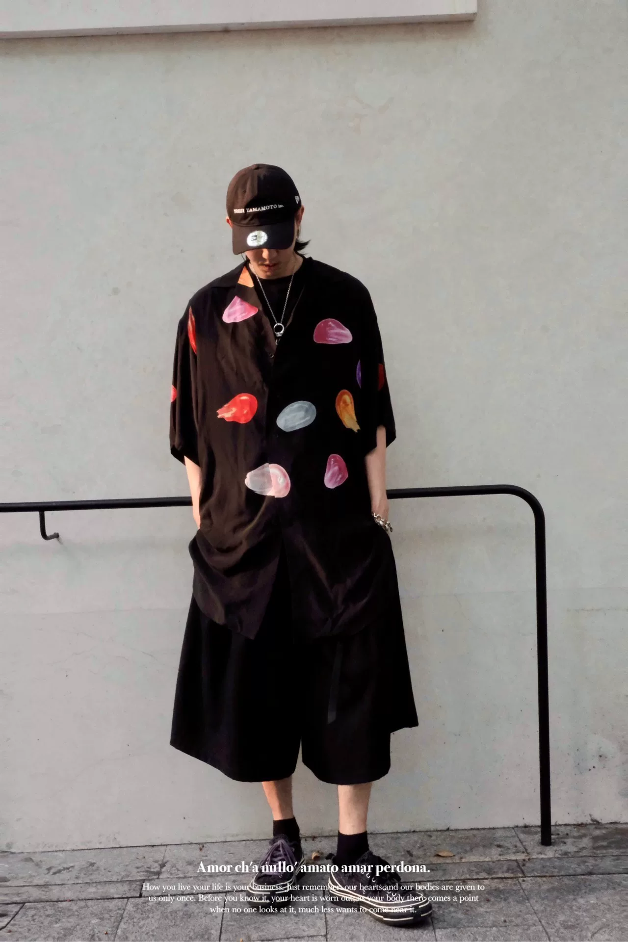 Yohji Yamamoto Silk Tear-Drop Shirt — back