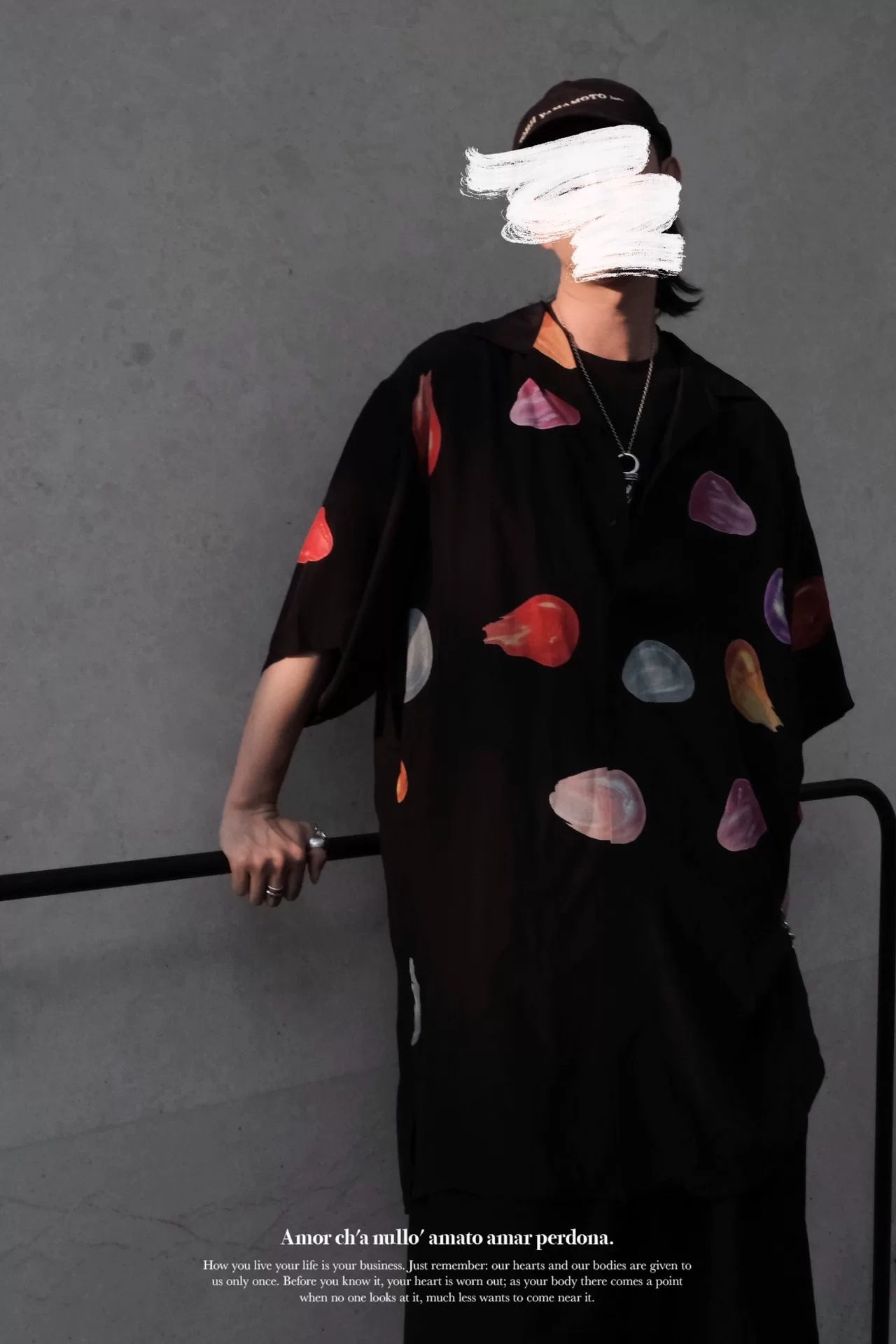 Yohji Yamamoto Silk Tear-Drop Shirt — label