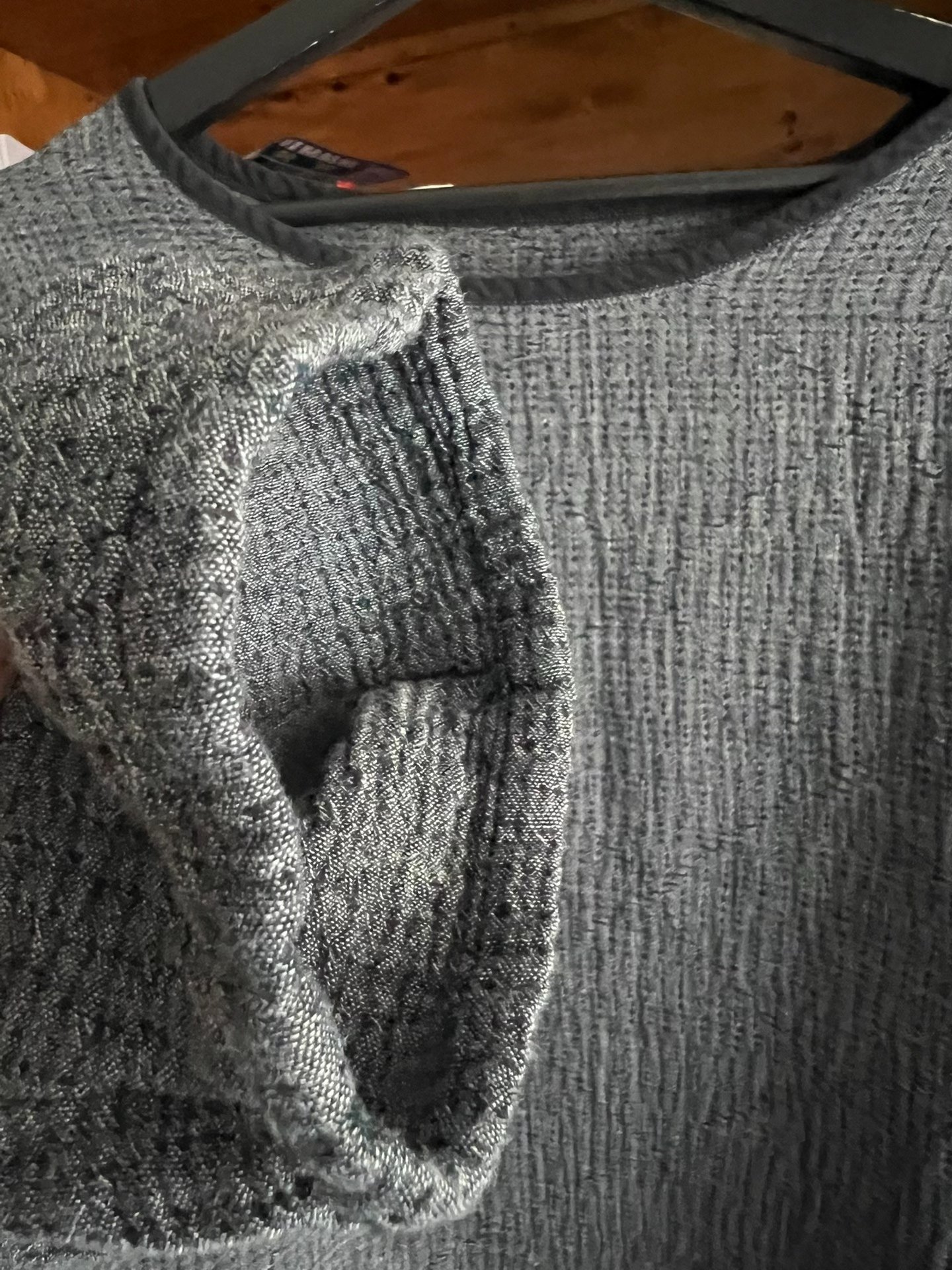 Porter Classic Sashiko 3/4 Sleeve Pullover — back