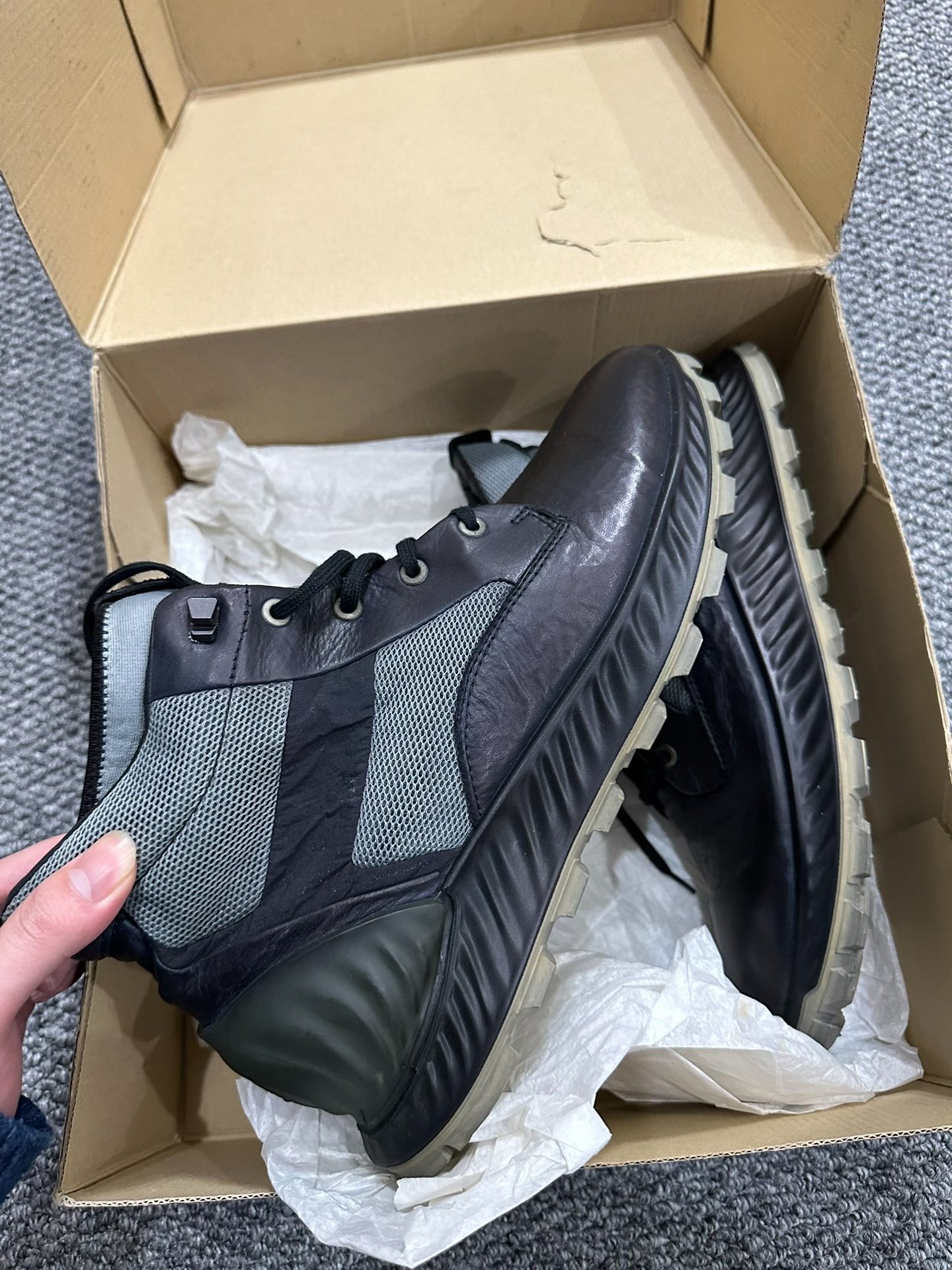 Stone Island x ECCO Collaborative Boots — front