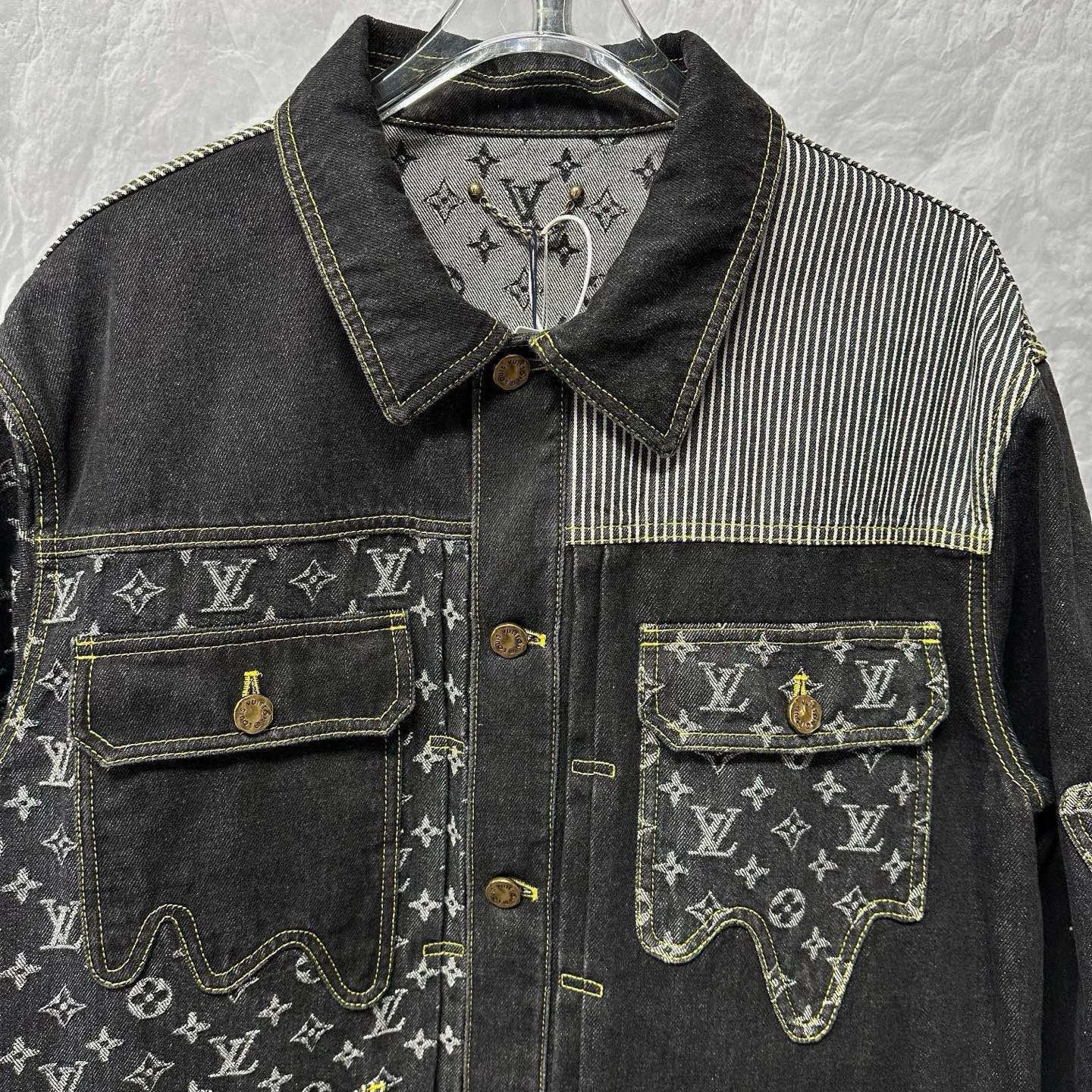 Louis Vuitton Nigo Deconstructed Patchwork Denim Jacket — front