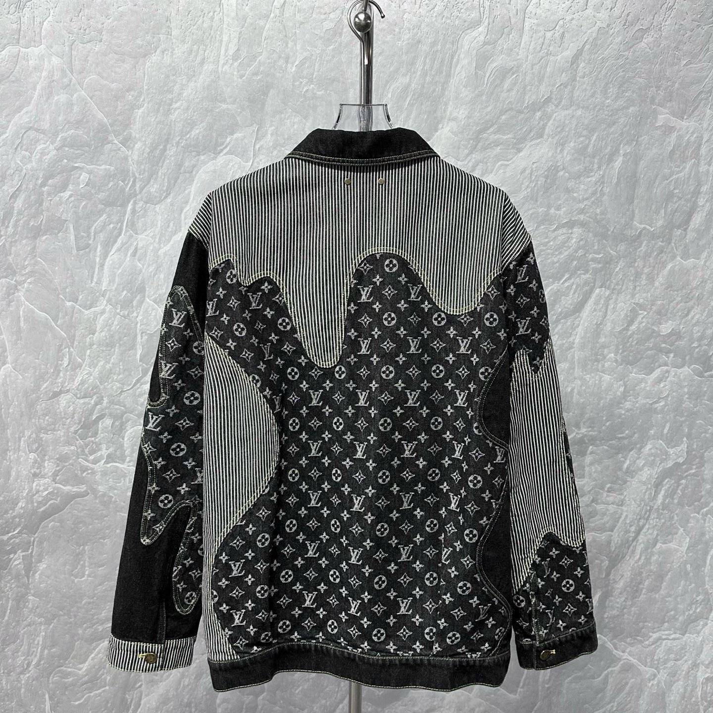 Louis Vuitton Nigo Deconstructed Patchwork Denim Jacket — back