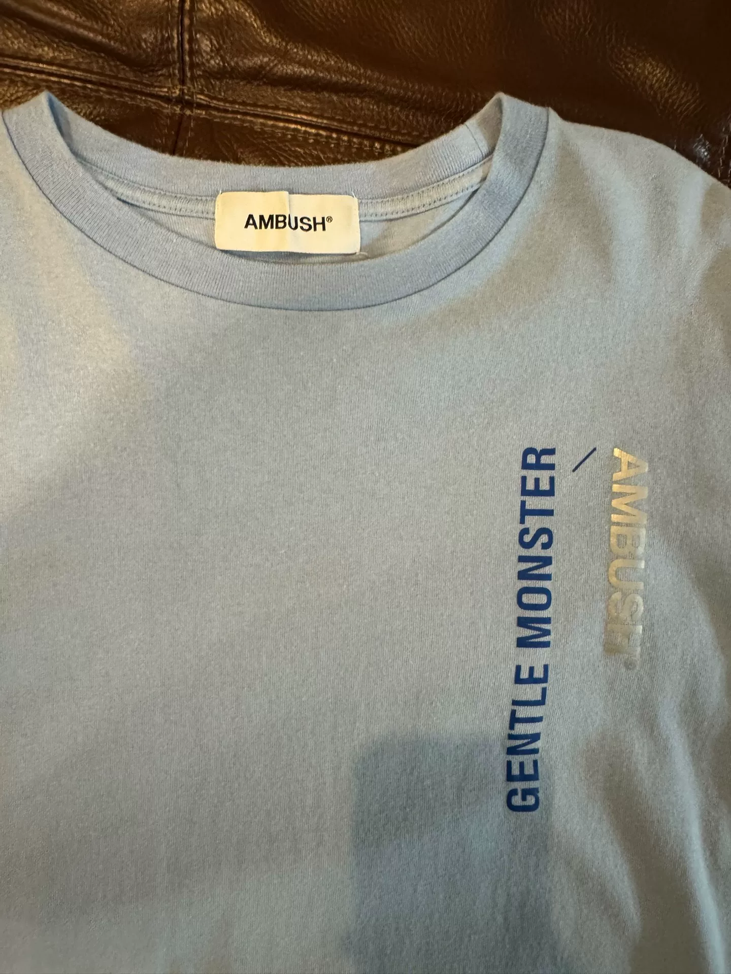 AMBUSH Oversized Light Blue T-shirt — front