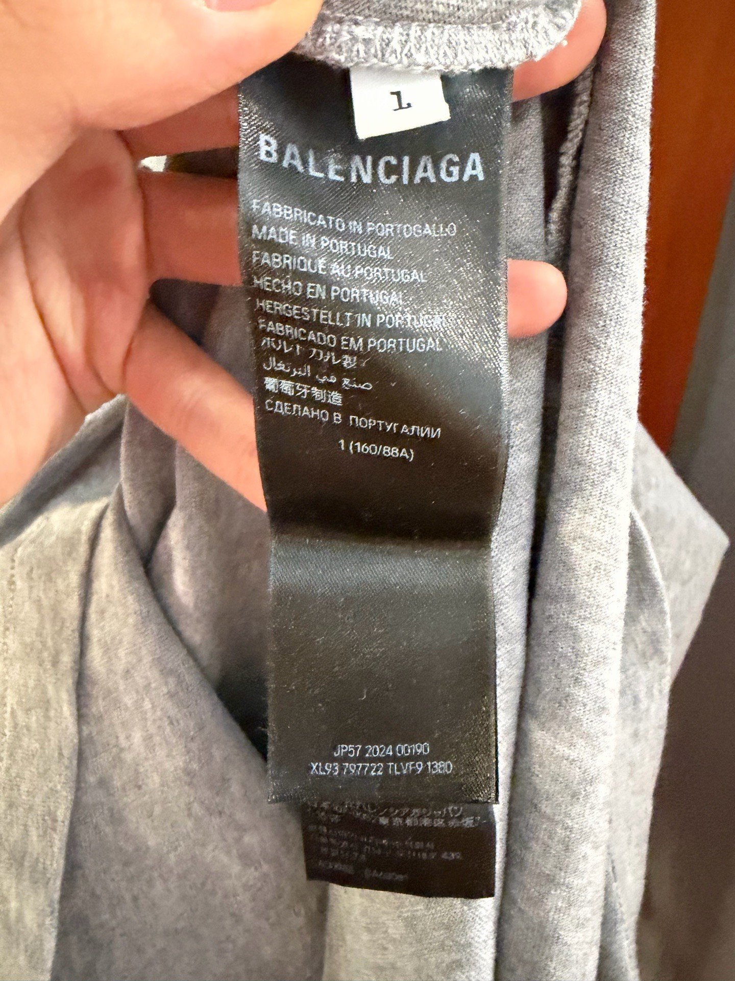 Balenciaga Fake Two-Piece Shawl Short Sleeve — back