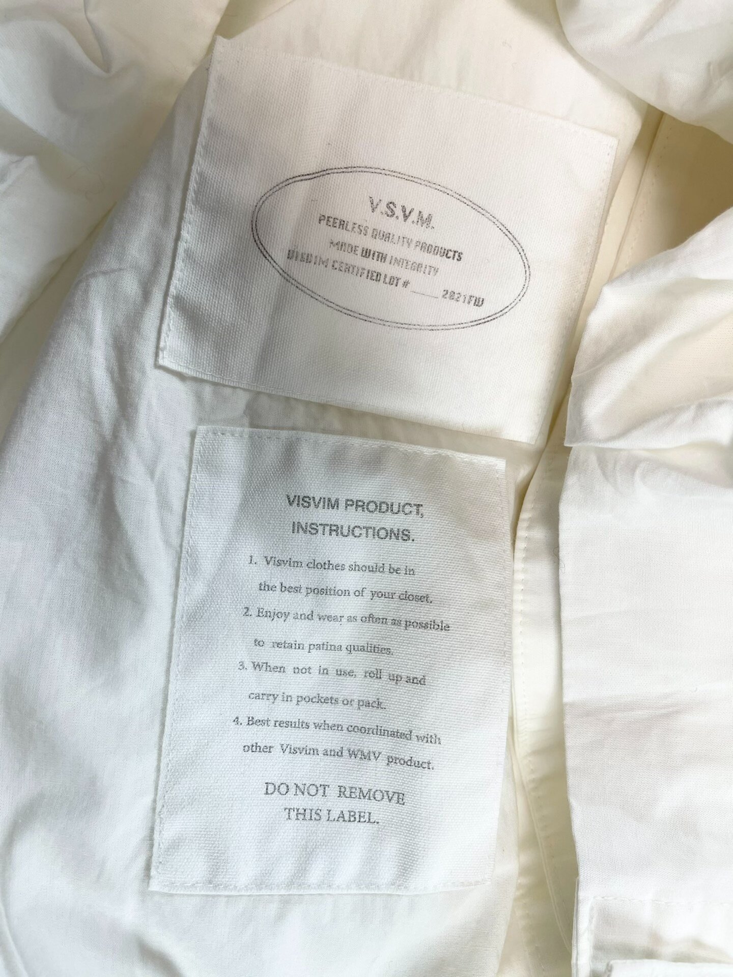 VISVIM FOUR WINDS COAT — detail