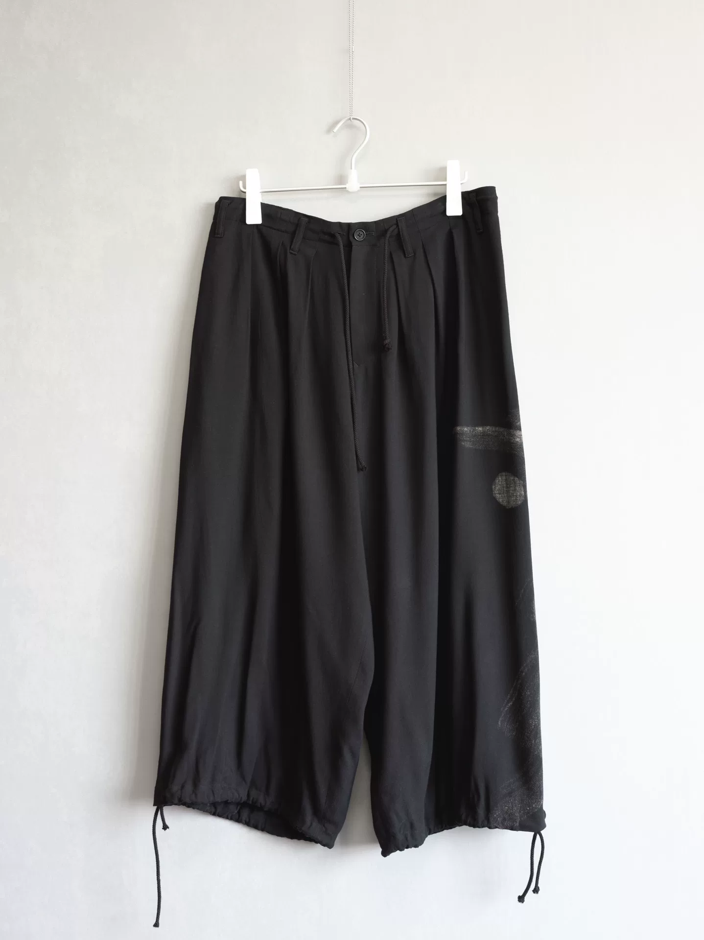 Yohji Yamamoto 18AW Silk Wool Balloon Pants — front