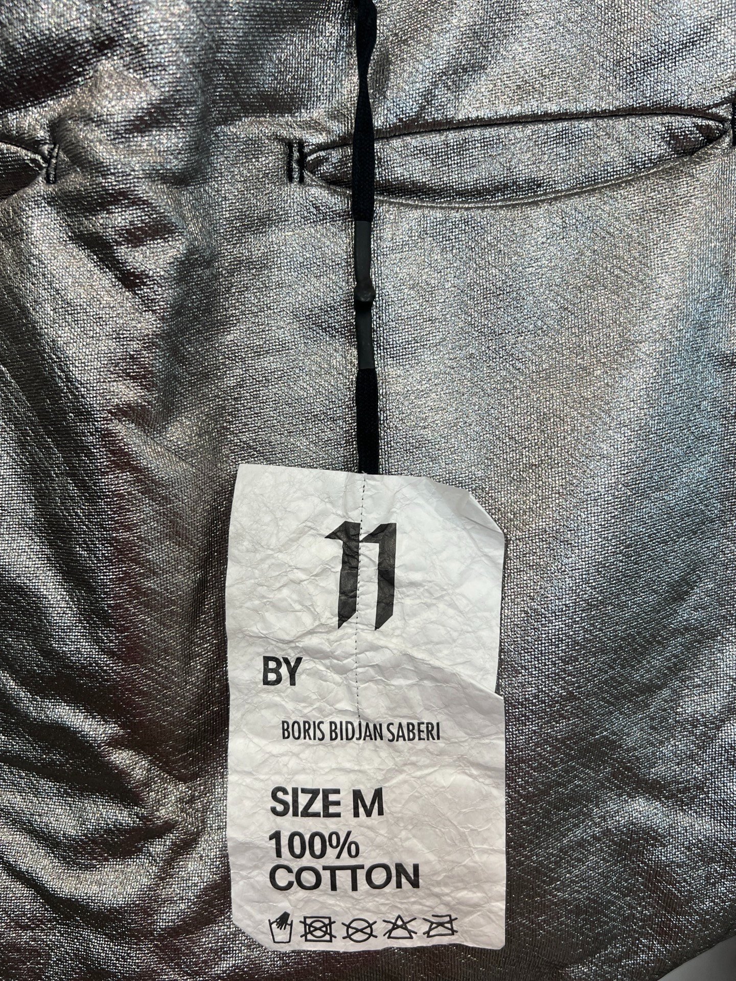 Boris Bidjan Saberi P8F Silver Coated Shorts — detail