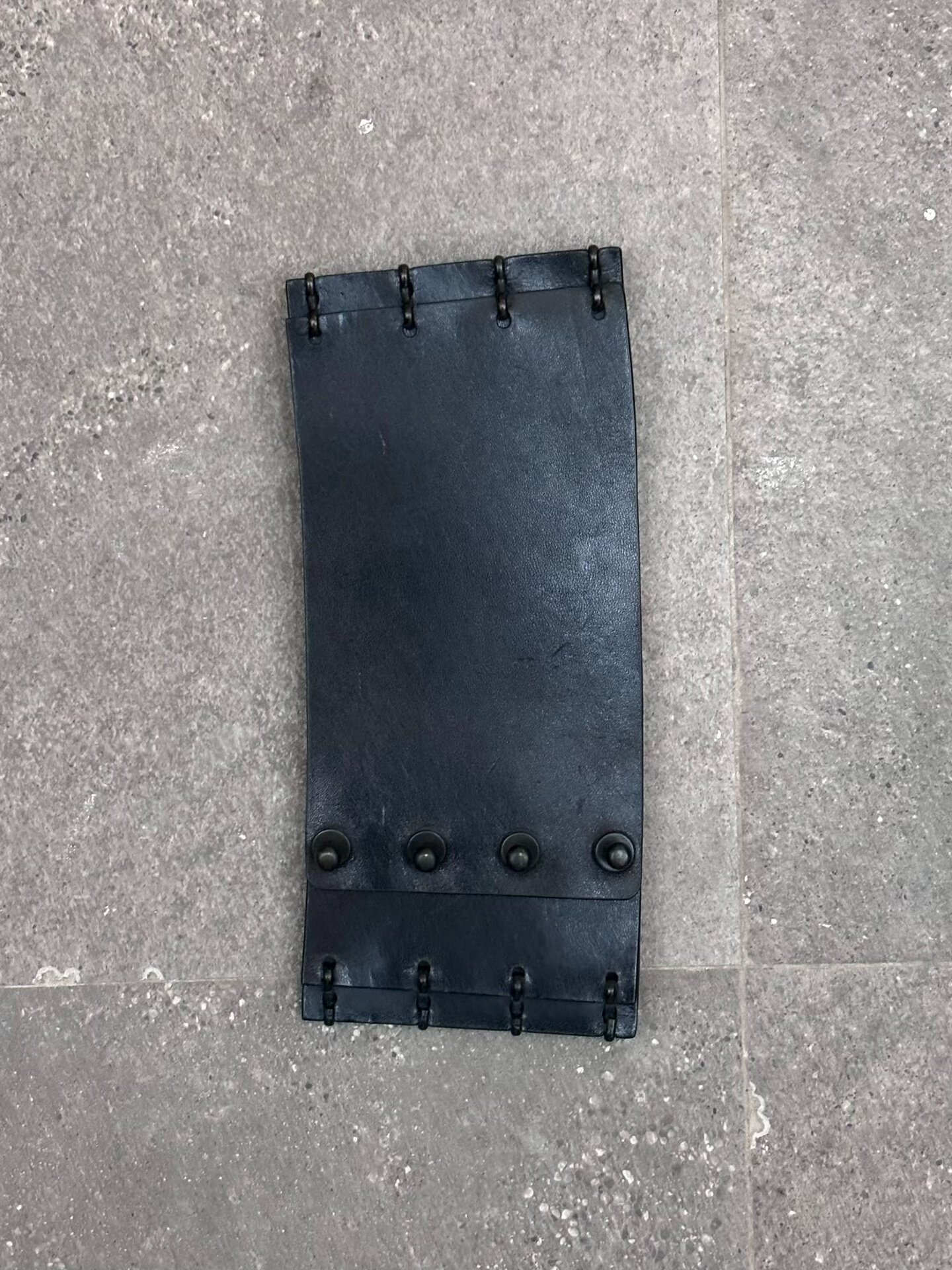 Ann Demeulemeester Black Leather Waist Cincher