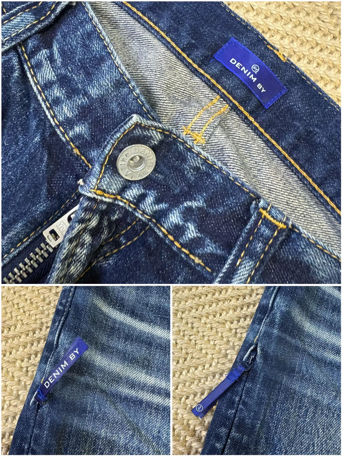 Vanquish & Fragment Washed Knife-Cut Cropped Jeans — back