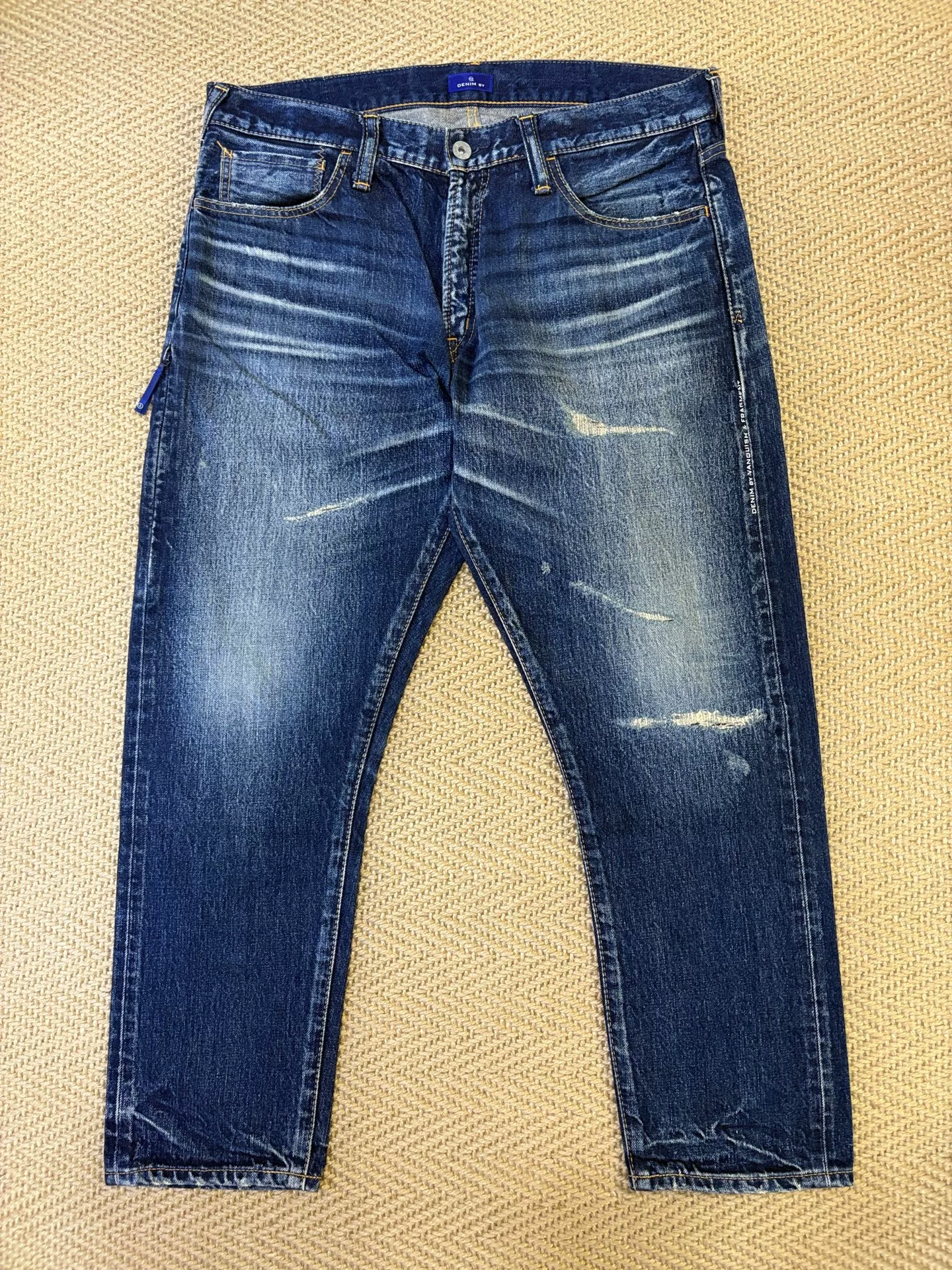Vanquish & Fragment Washed Knife-Cut Cropped Jeans