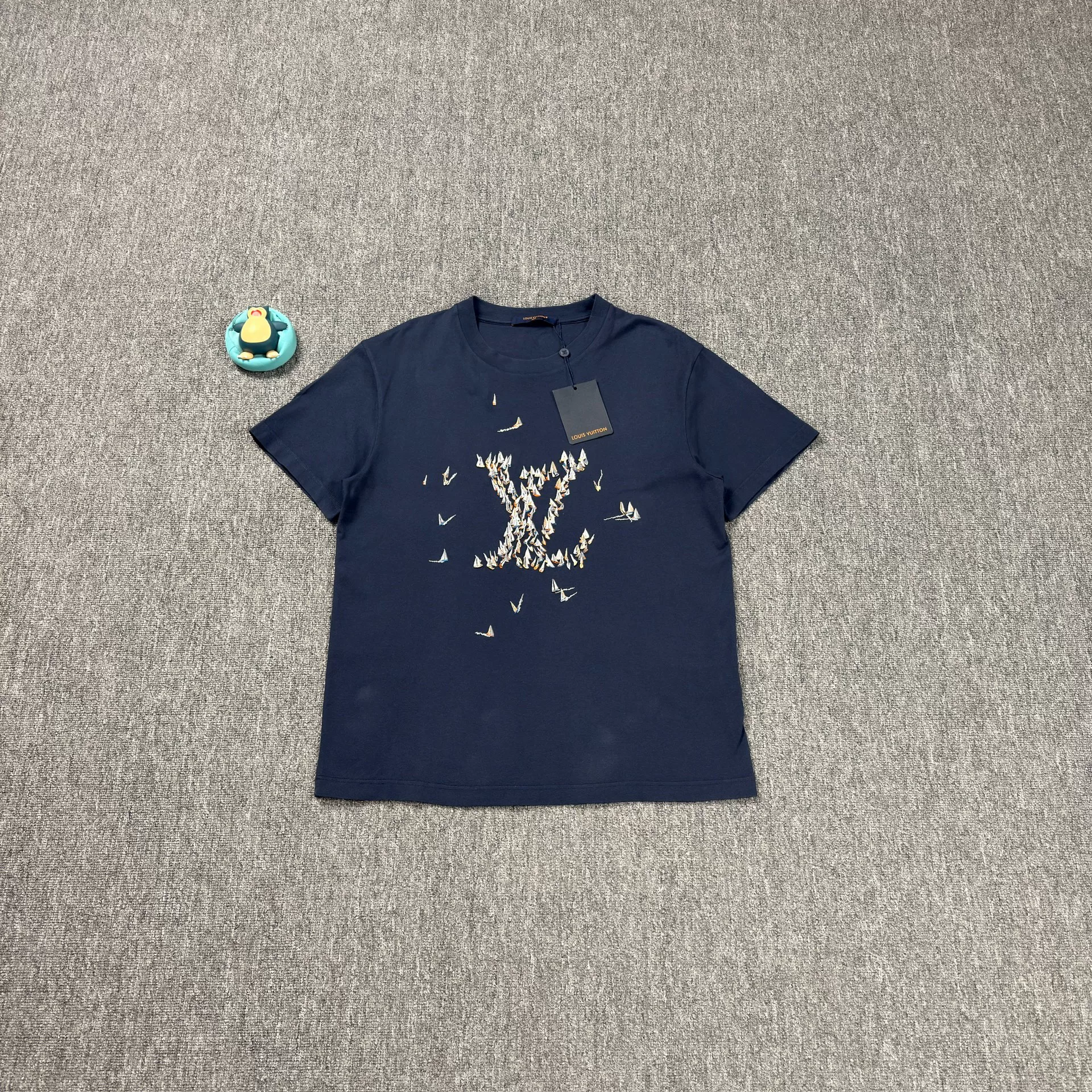 LV Origami Crane Embroidery Short-Sleeve T-shirt
