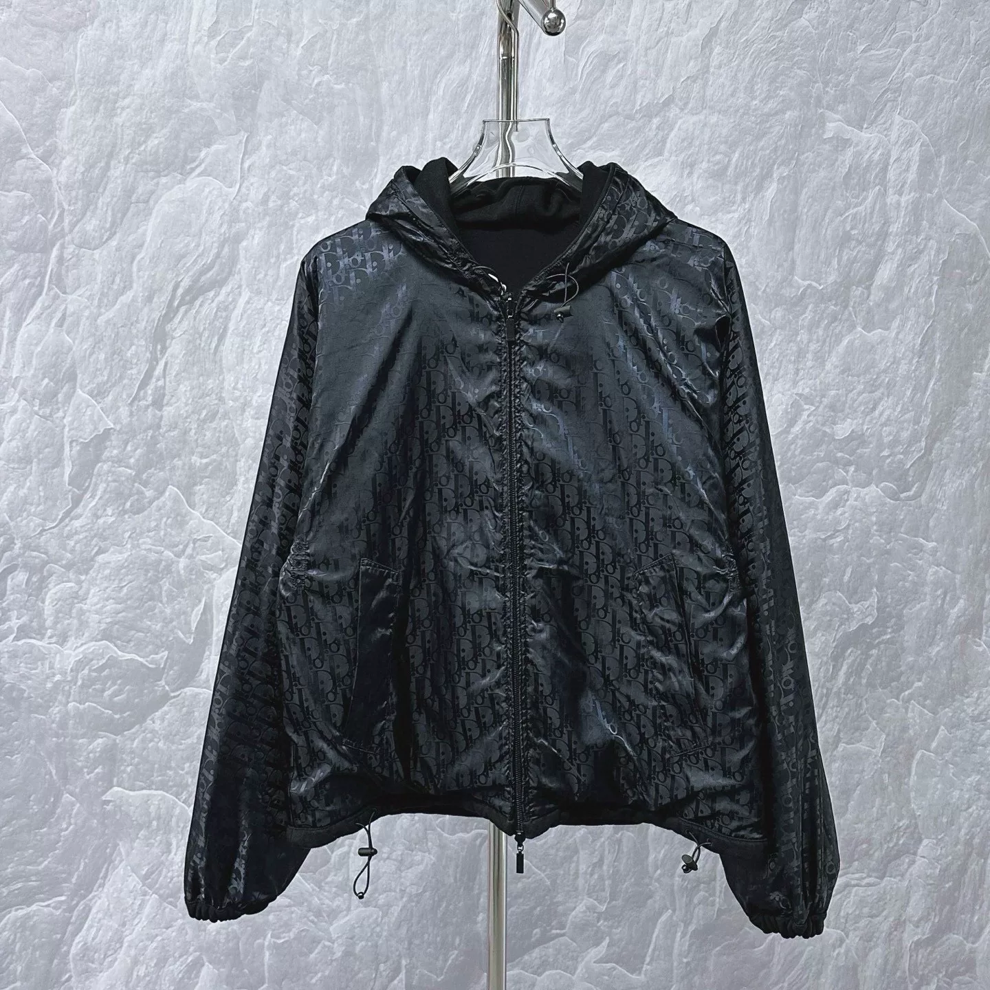 Dior All-Over Logo Hooded Jacket