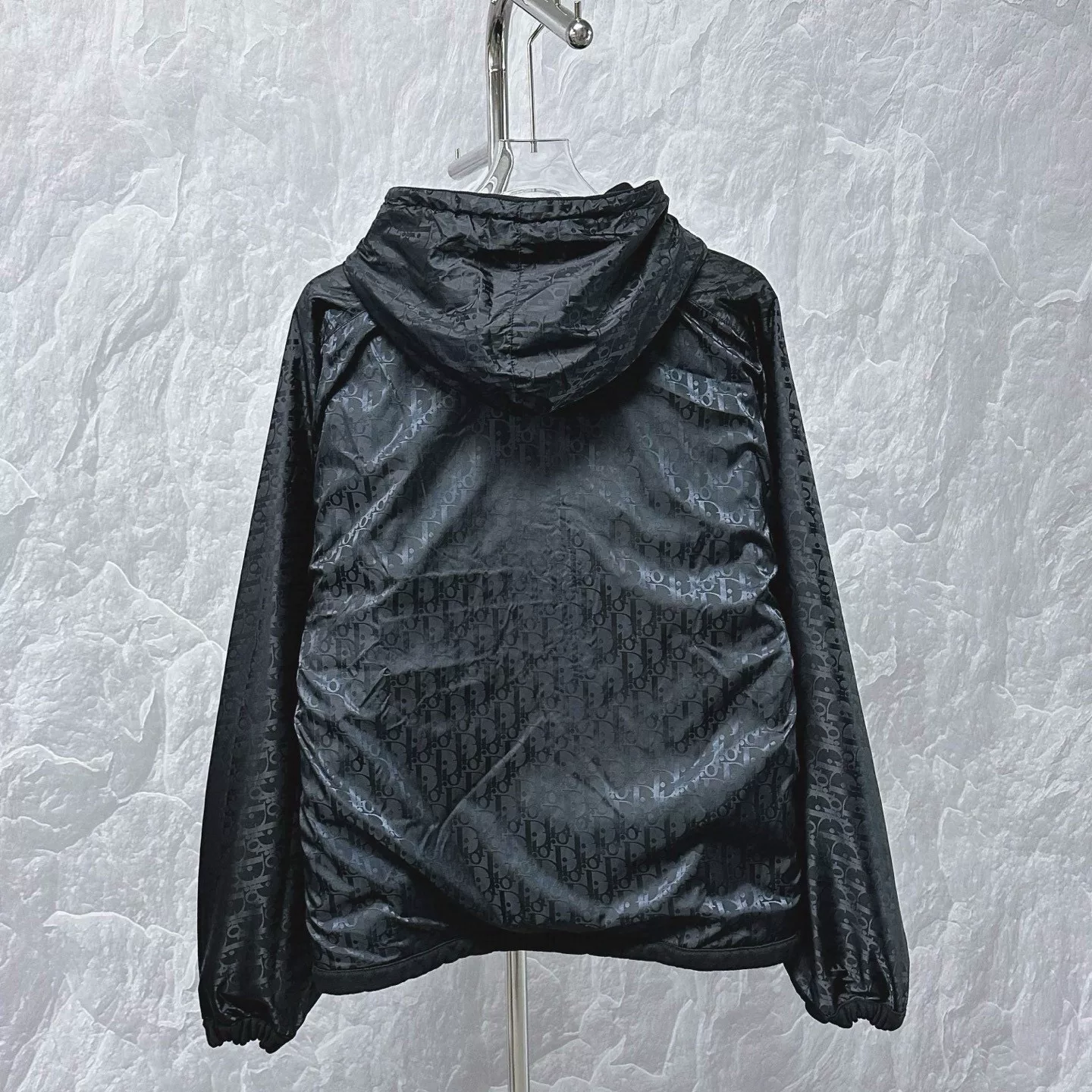 Dior All-Over Logo Hooded Jacket — front