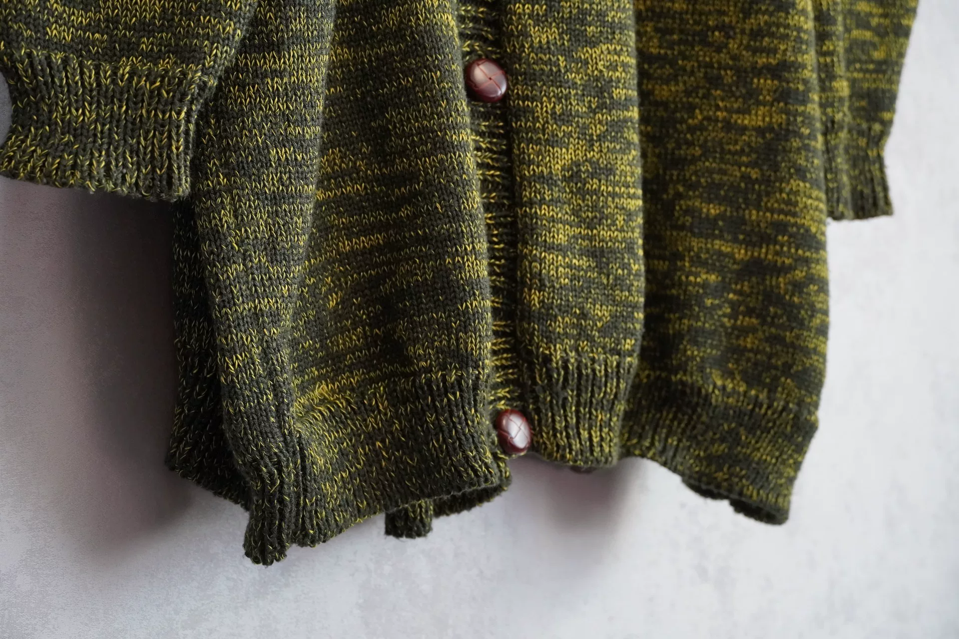 Yohji Yamamoto 80SS Oversized Wooden Button Cardigan — back