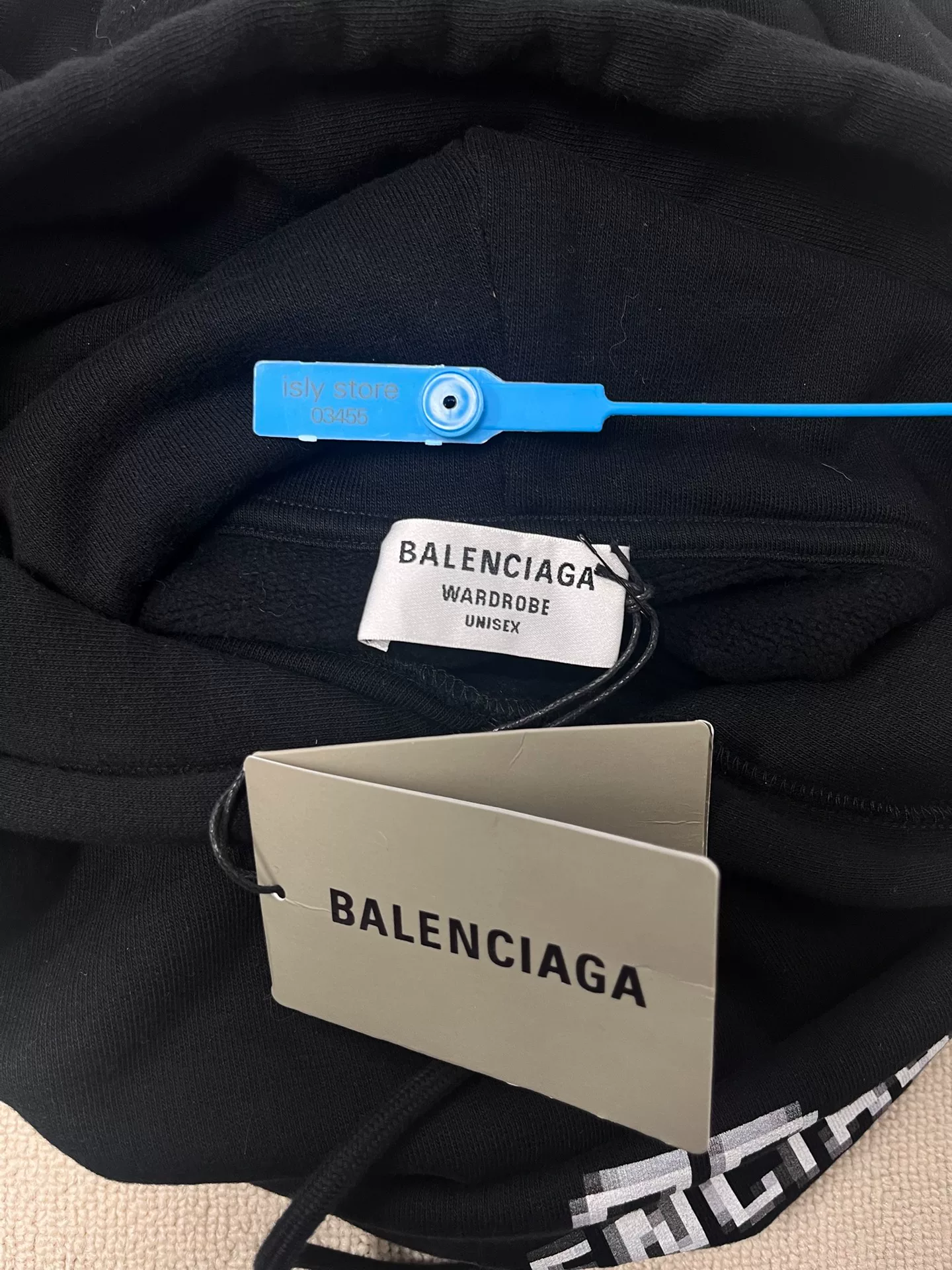 Balenciaga Logo Hoodie — label
