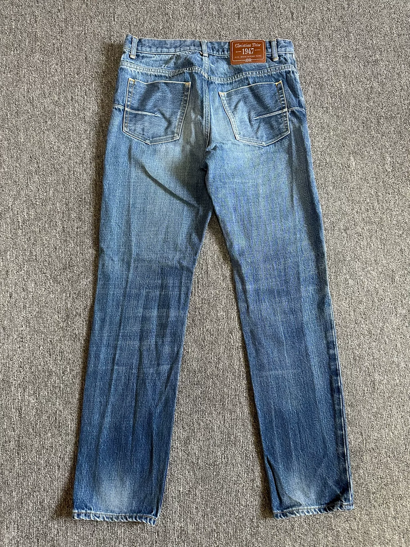 Dior Washed Blue Straight Leg Jeans — detail