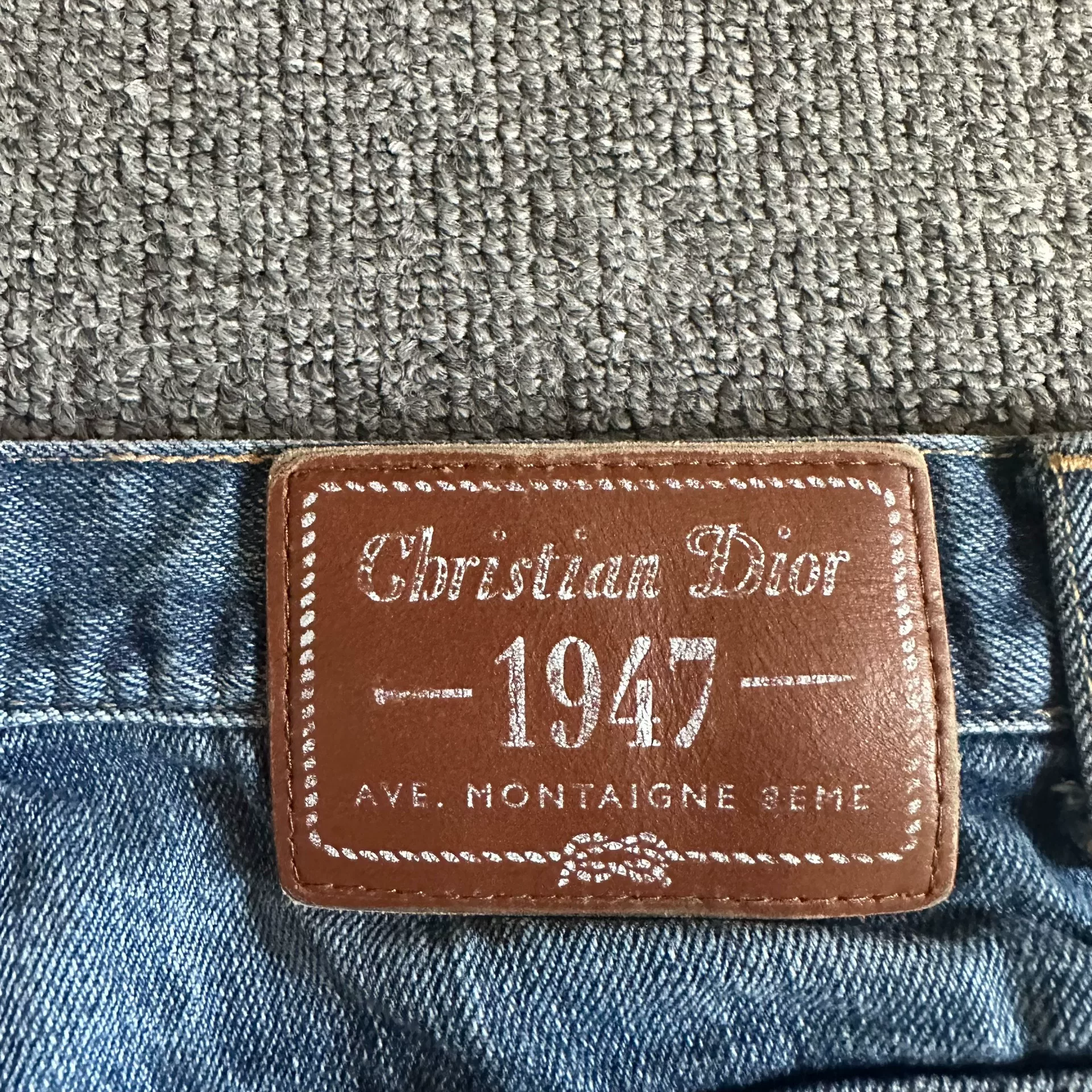 Dior Washed Blue Straight Leg Jeans — back