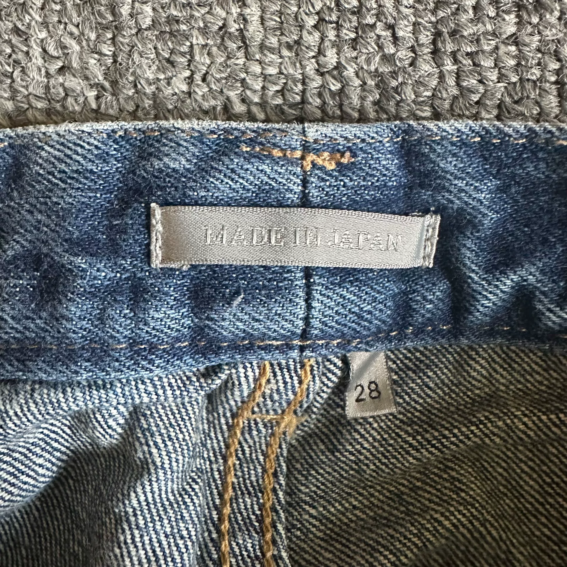 Dior Washed Blue Straight Leg Jeans — front
