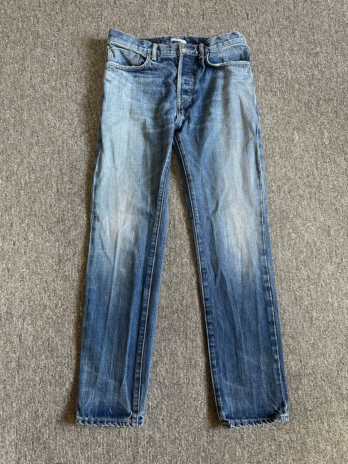 Dior Washed Blue Straight Leg Jeans