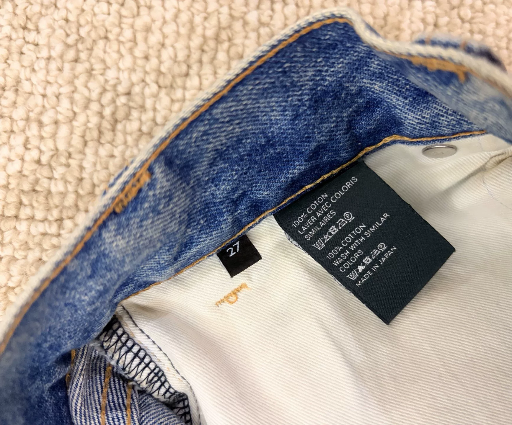 Celine 21ss Margaret Light Blue Jeans — label