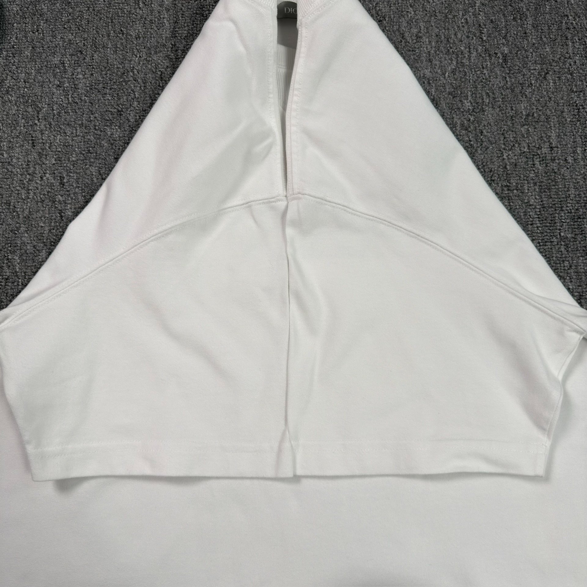 Dior Embossed Logo White Short-Sleeve Shirt — back