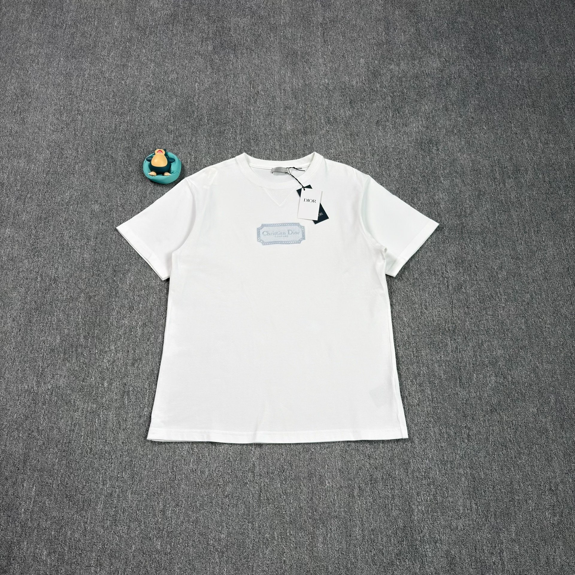 Dior Embossed Logo White Short-Sleeve Shirt