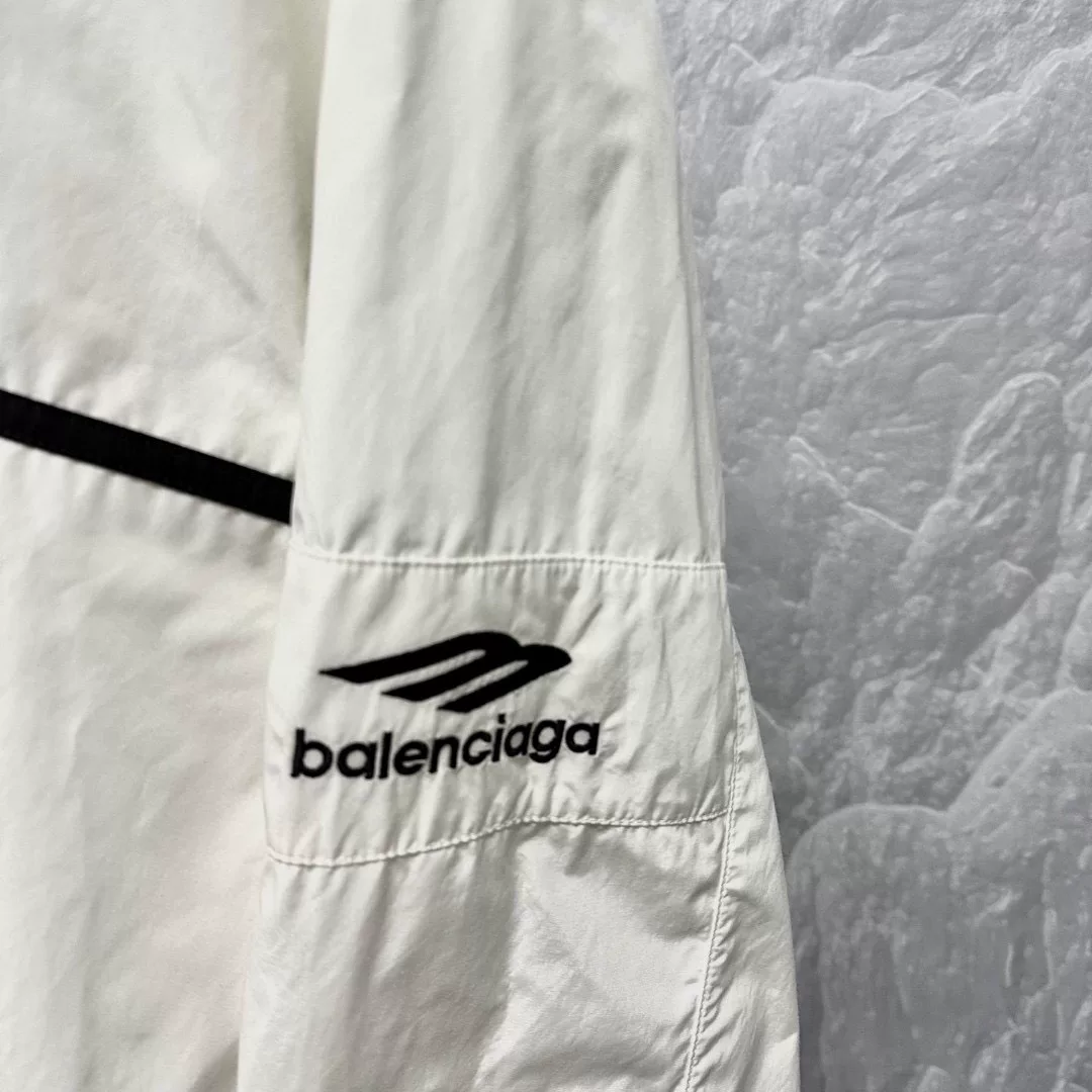 Balenciaga 3B Embroidery Stand Collar Zip Jacket — back