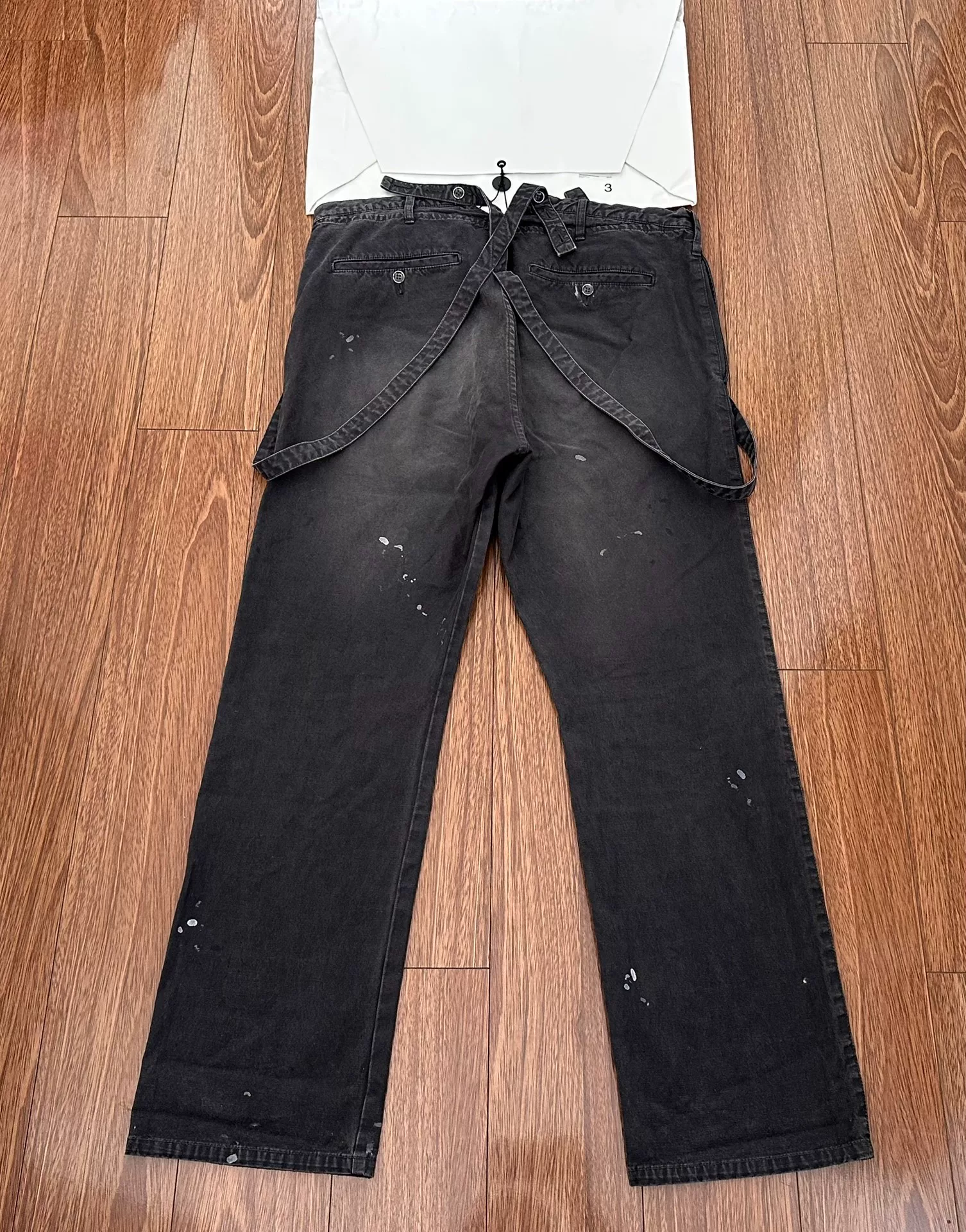 Visvim Traveller Braces Pants DMGD — front