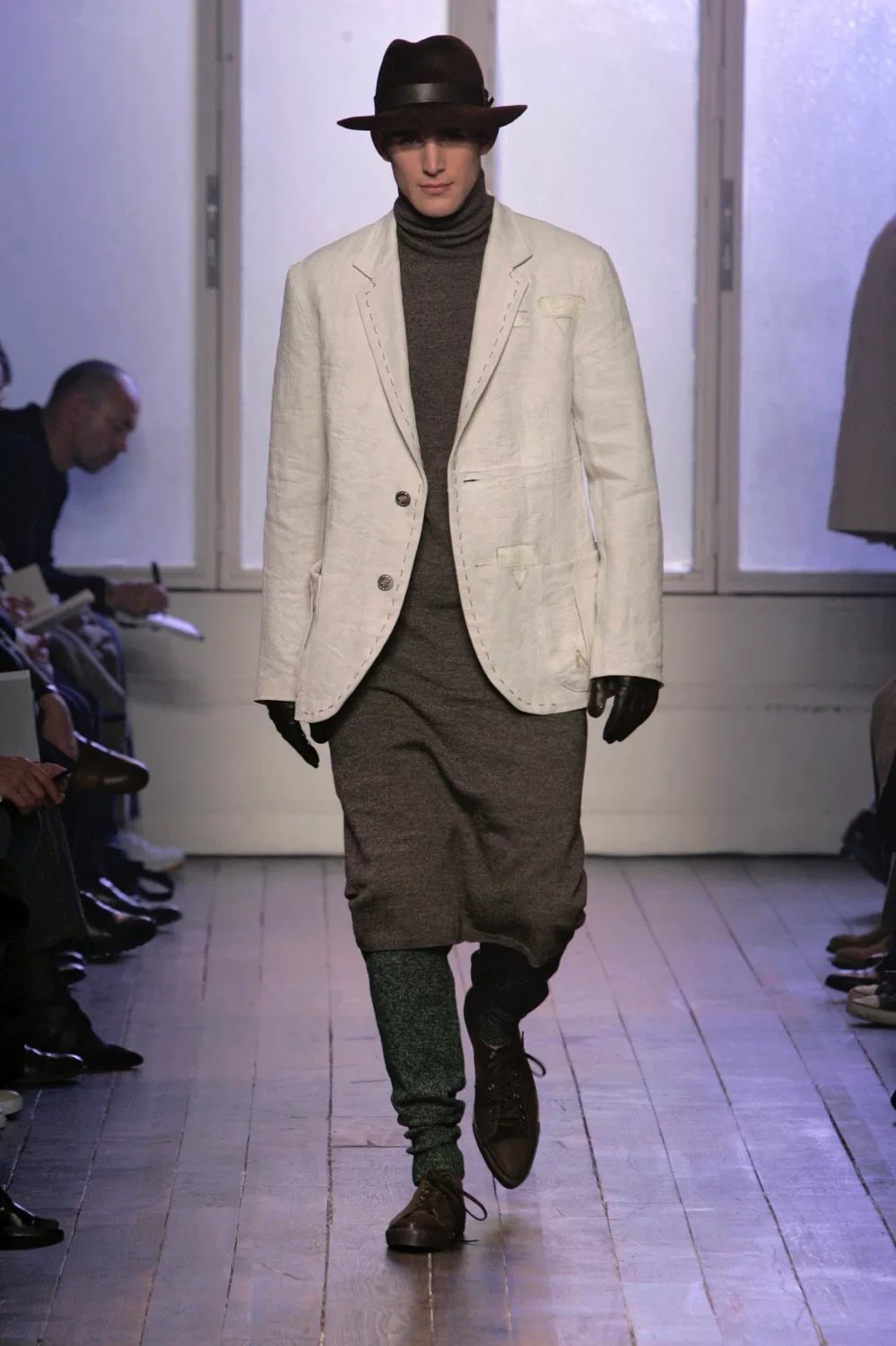 Yohji Yamamoto 05AW Silver Buckle Sack Blazer — detail