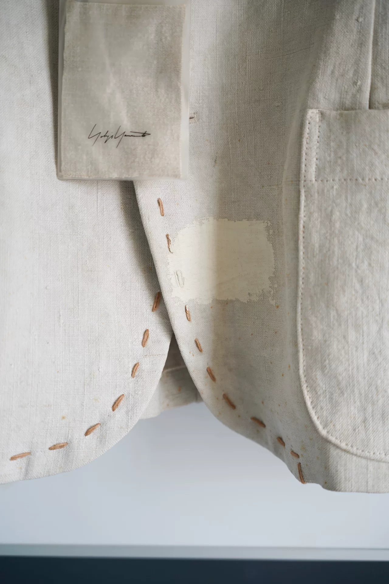 Yohji Yamamoto 05AW Silver Buckle Sack Blazer — label