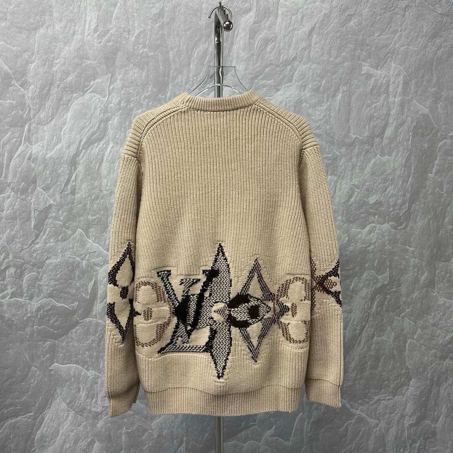 Louis Vuitton SS26 Ski Logo Wool Sweater — back