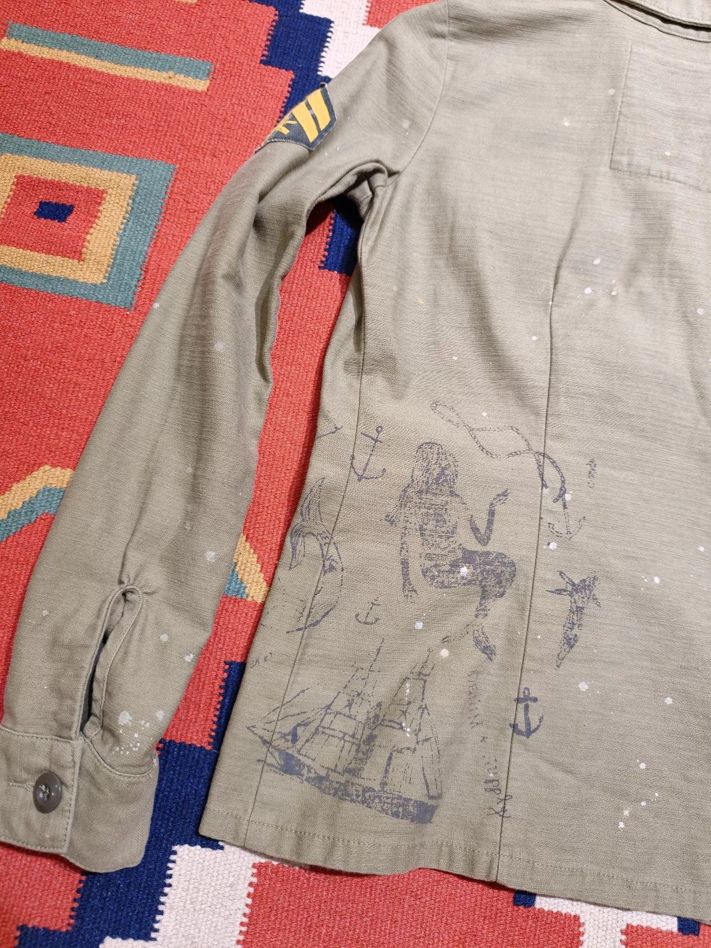 RL Ralph Lauren og107 Hand-painted Vintage Jacket — label