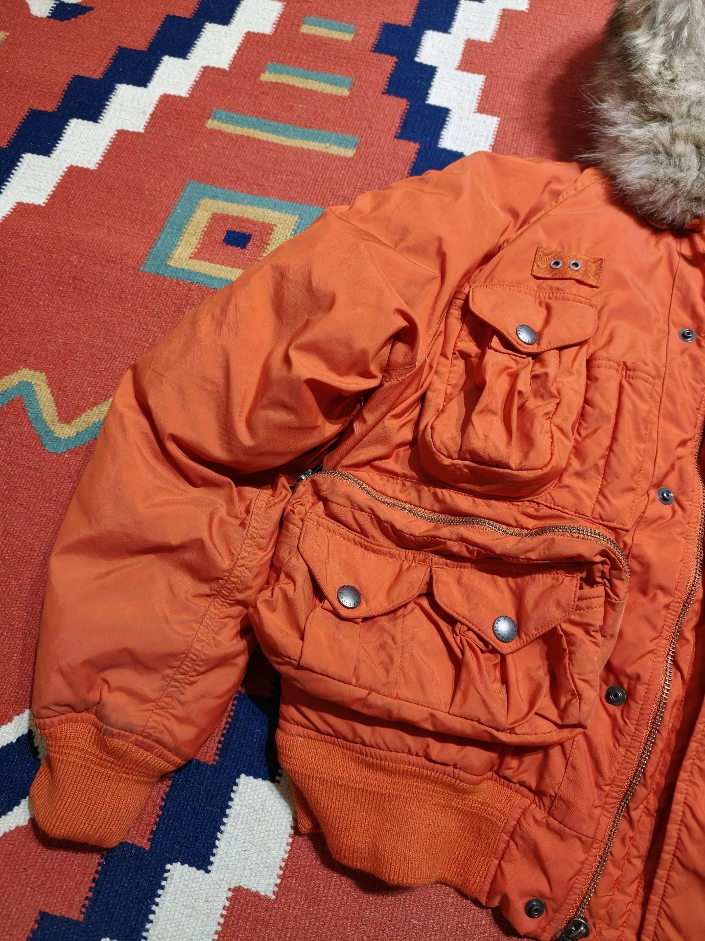 Vintage Polo Ralph Lauren Orange Jacket — label
