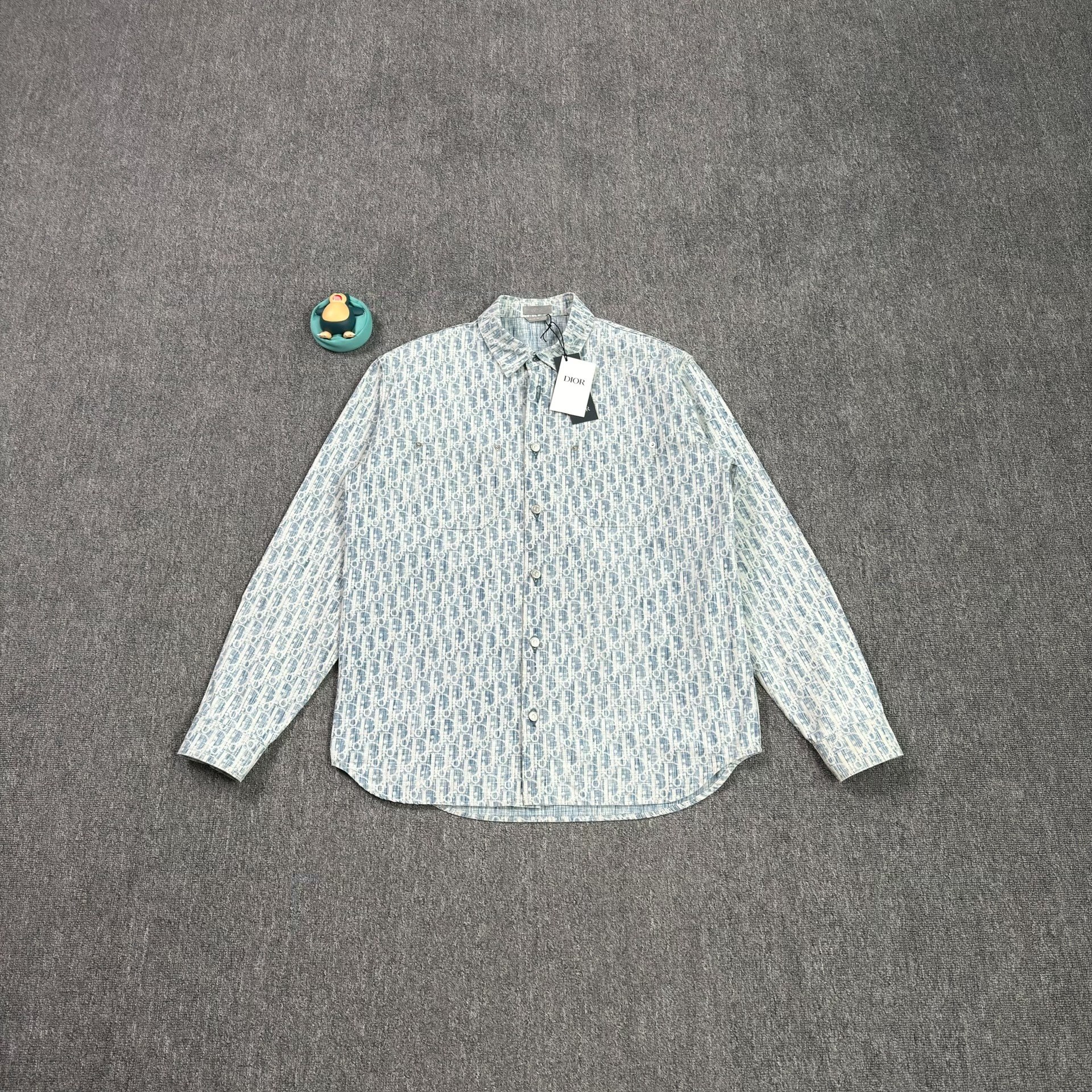 Dior Oblique Blue Long-sleeve Shirt