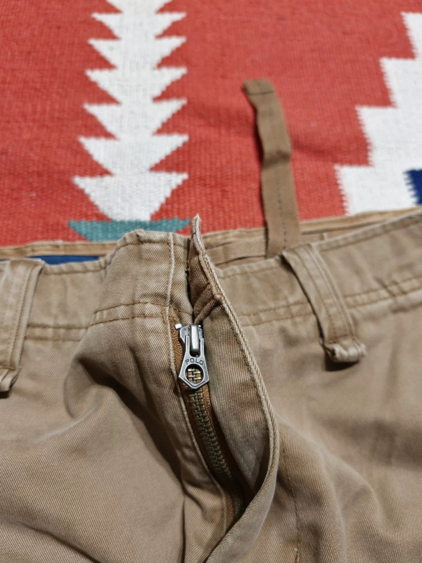 Ralph Lauren Vintage Tan Cargo Shorts — label