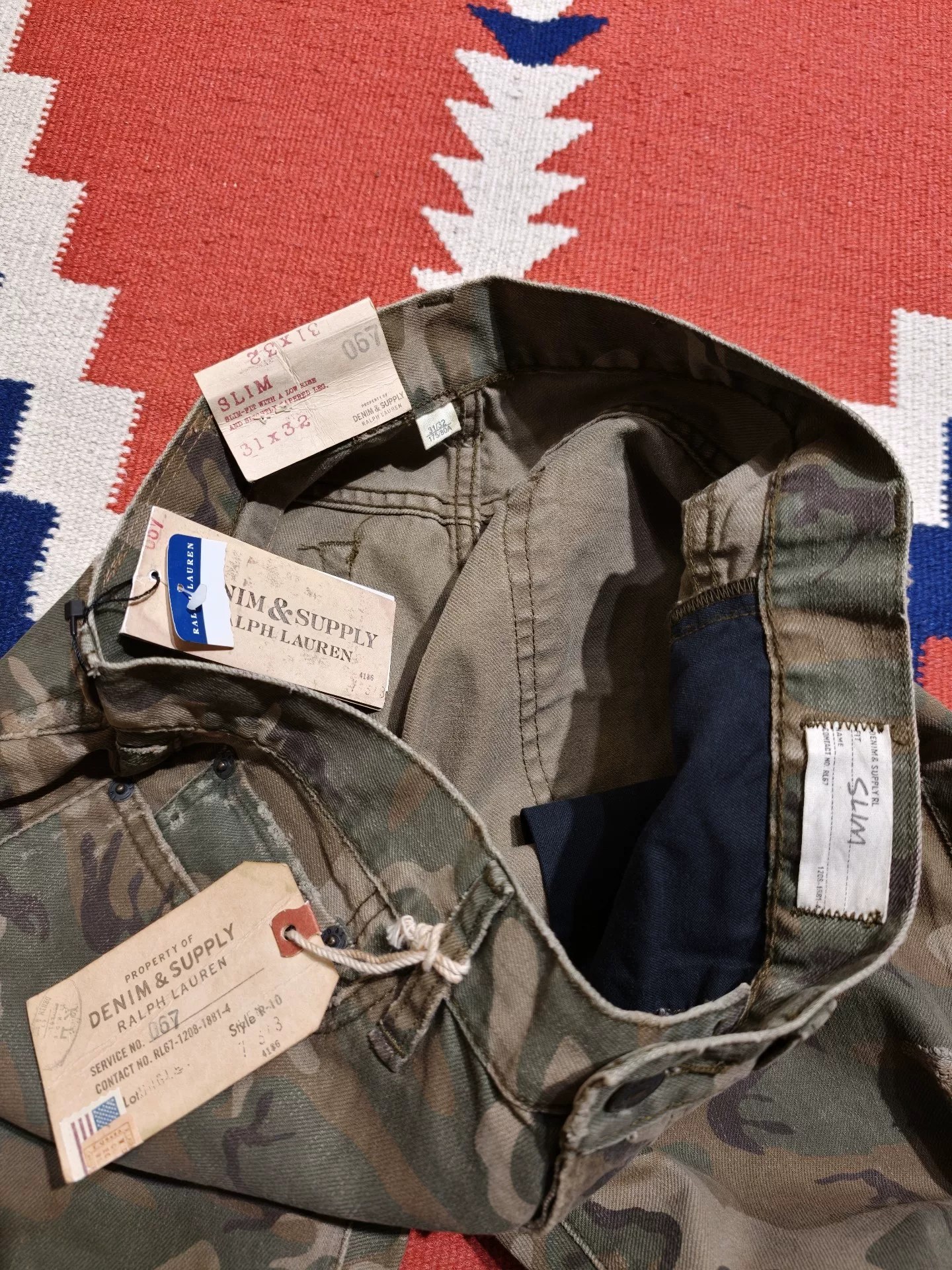 Polo Ralph Lauren Distressed Camo Cargo Pants — label