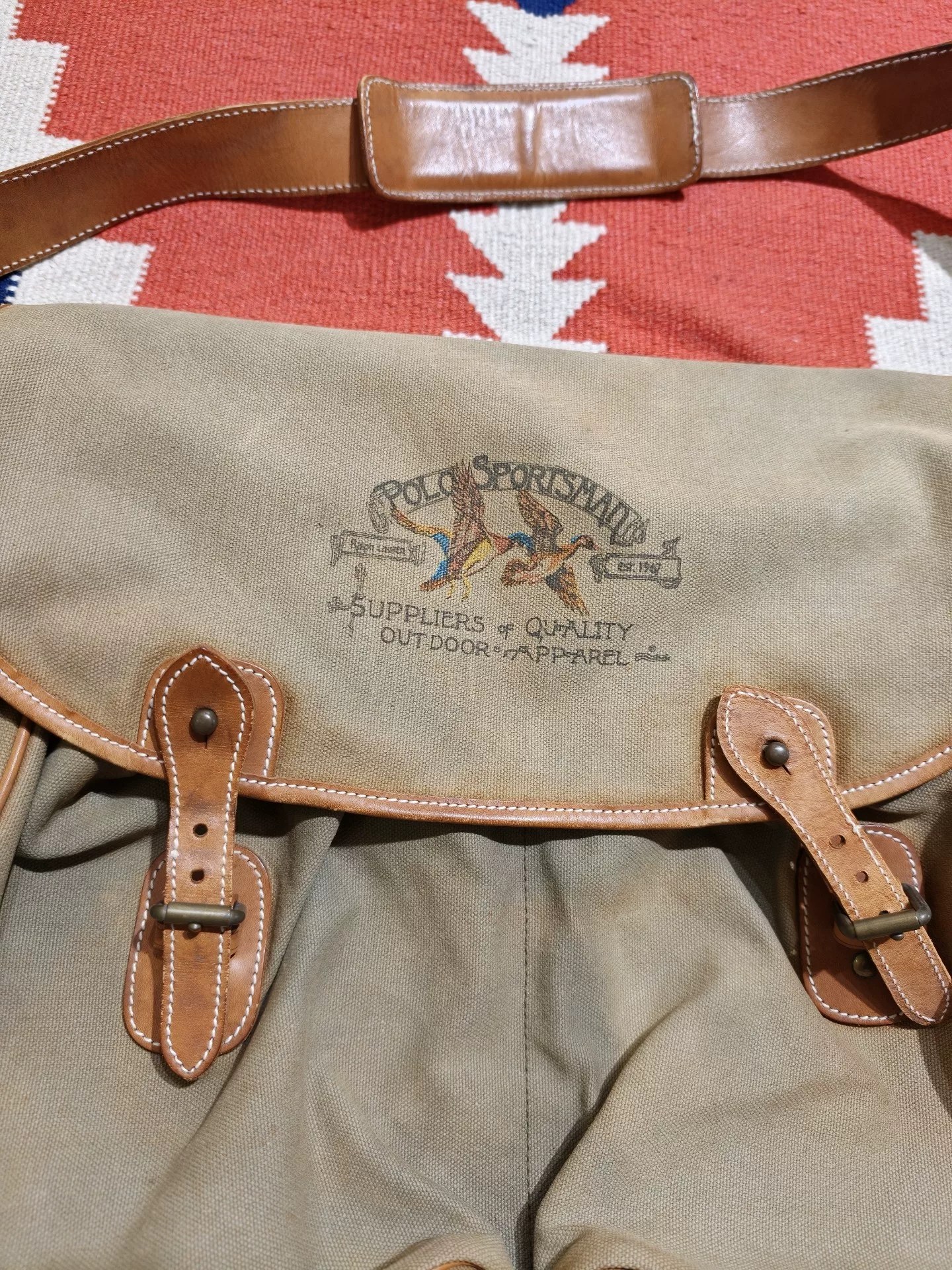 Vintage Ralph Lauren Polo Canvas Bag — front
