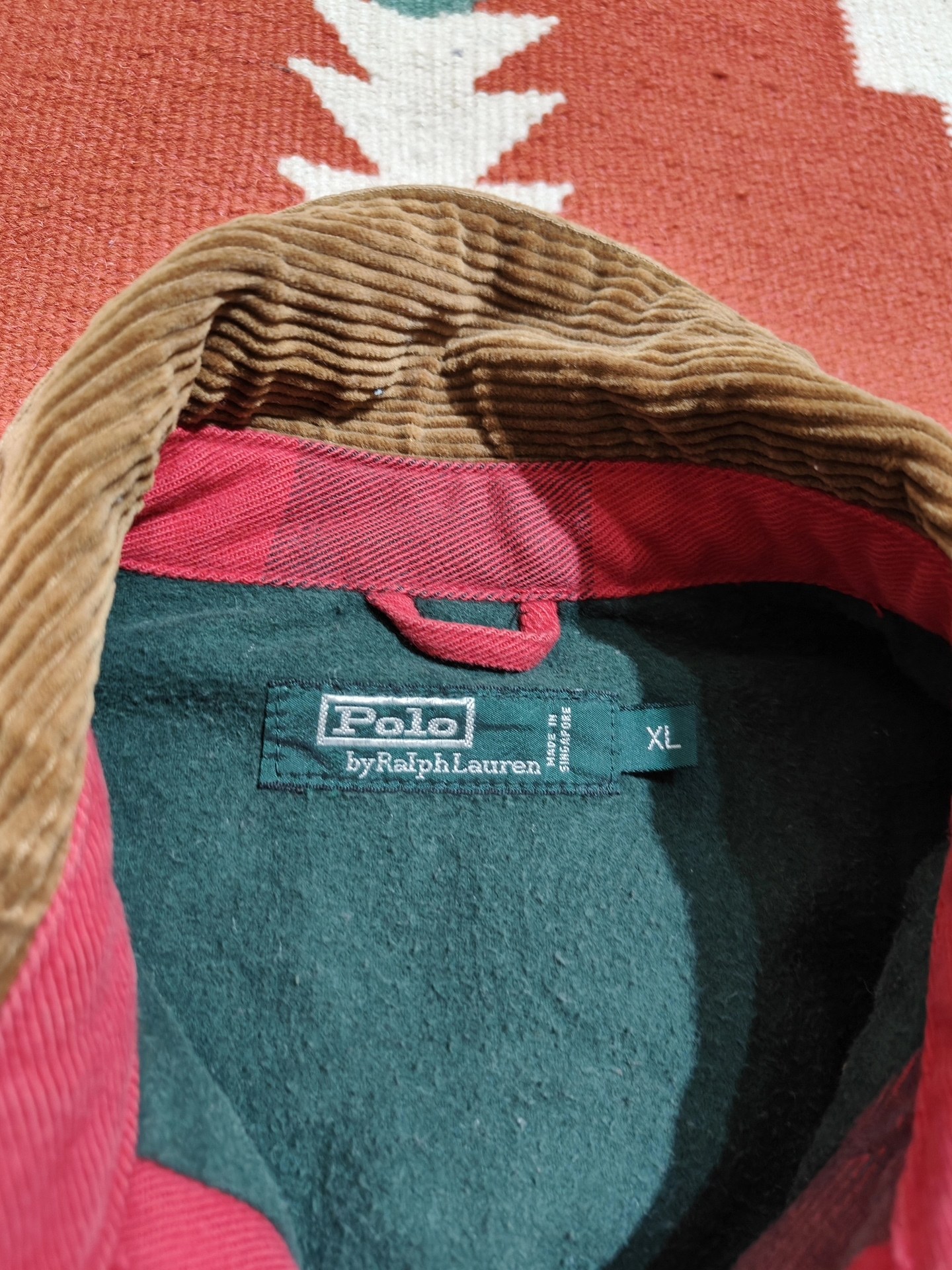 Vintage Ralph Lauren Red Black Plaid Jacket — back