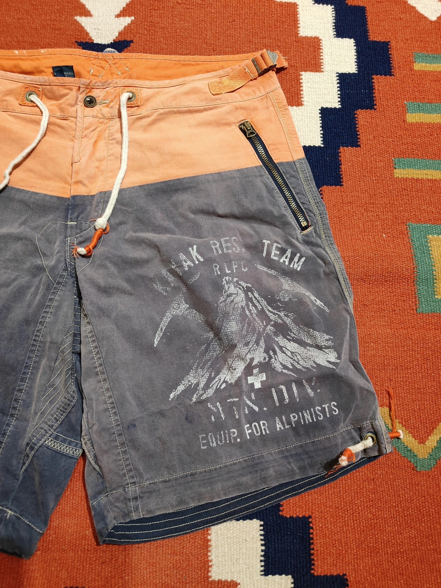Ralph Lauren RRL Two-Tone Utility Shorts — front