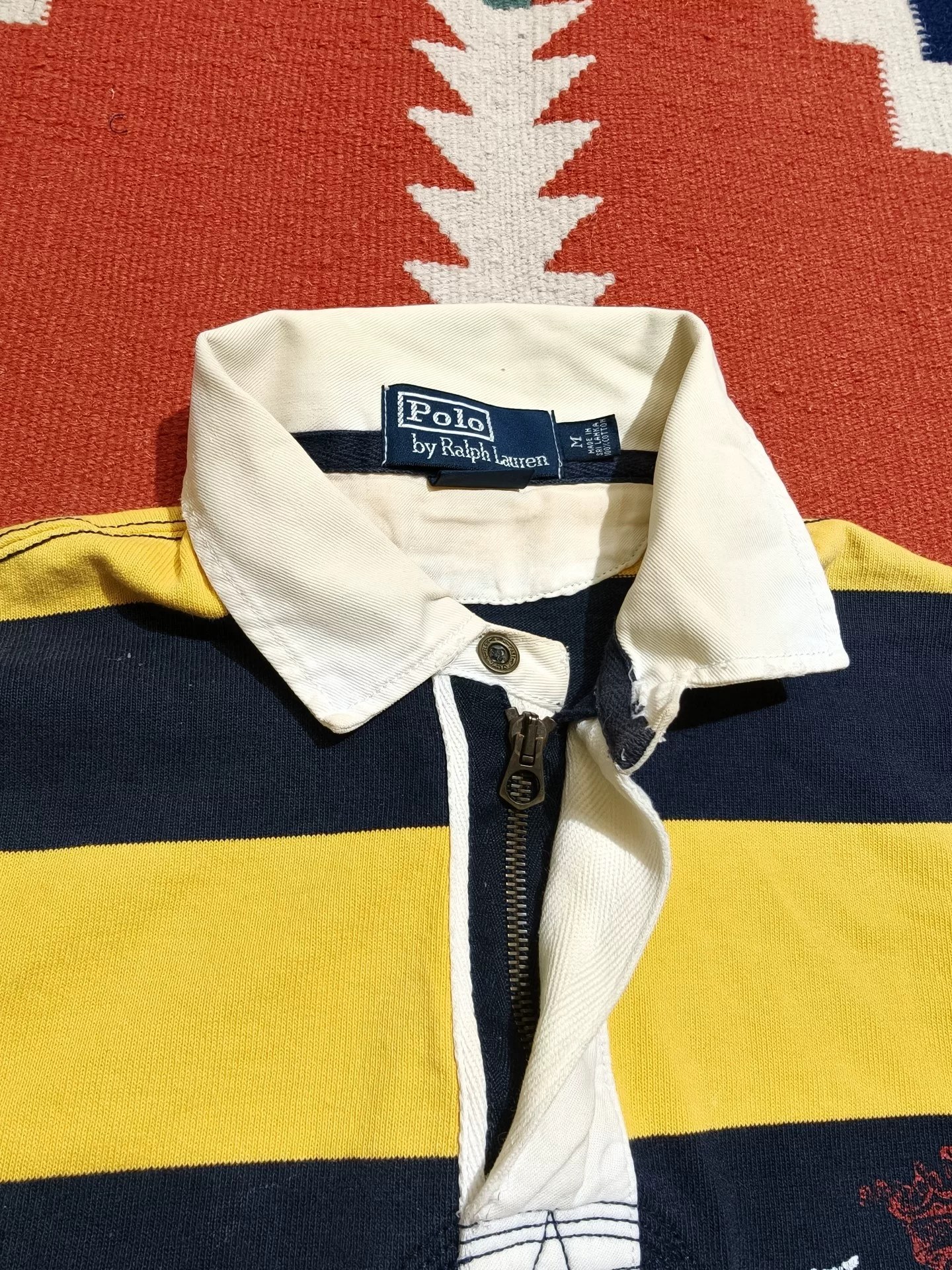 RL RALPH LAUREN RUGBY Striped Long-Sleeve Polo — detail