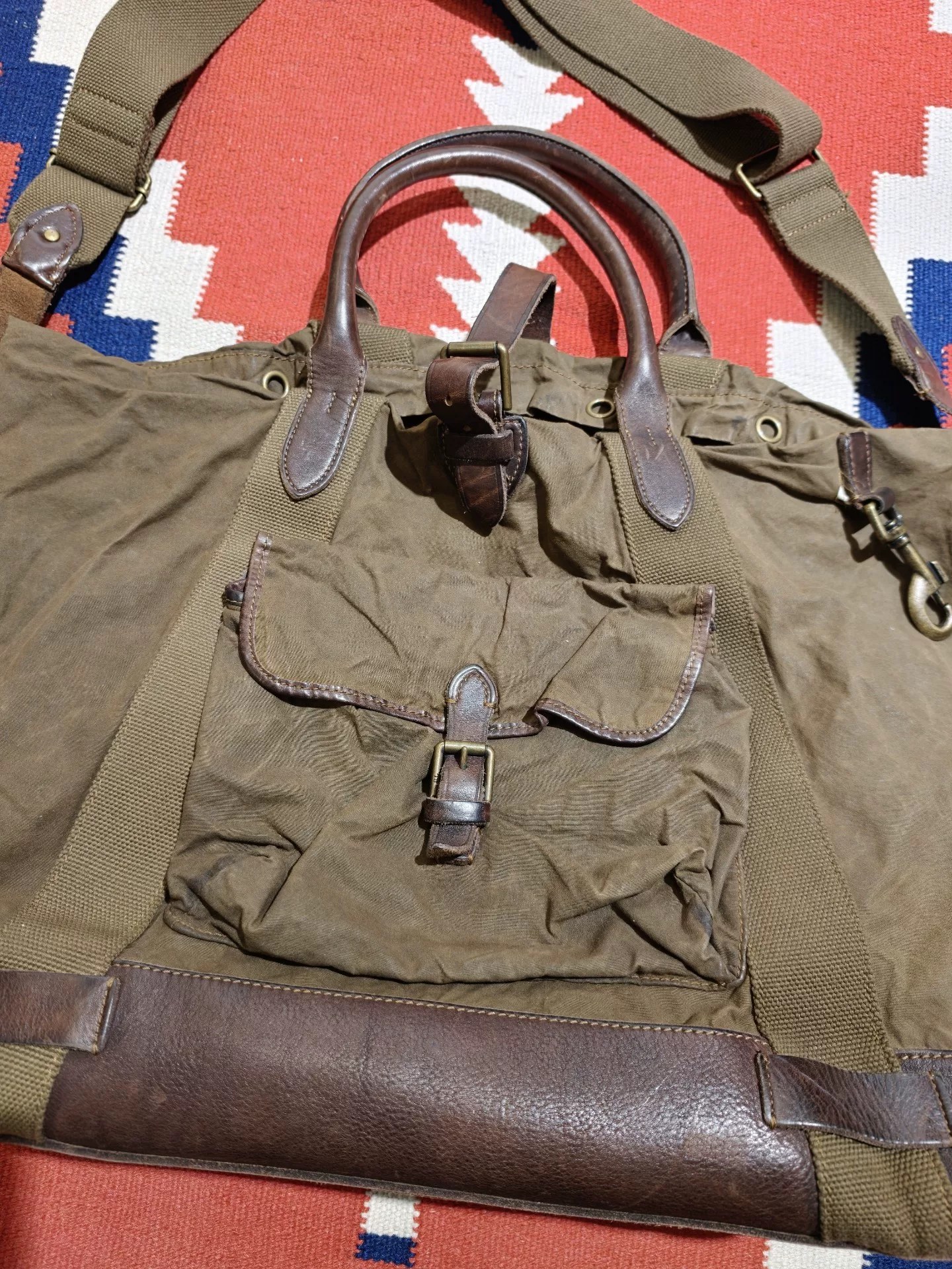 RALPH LAUREN POLO Vintage Canvas Bag — front