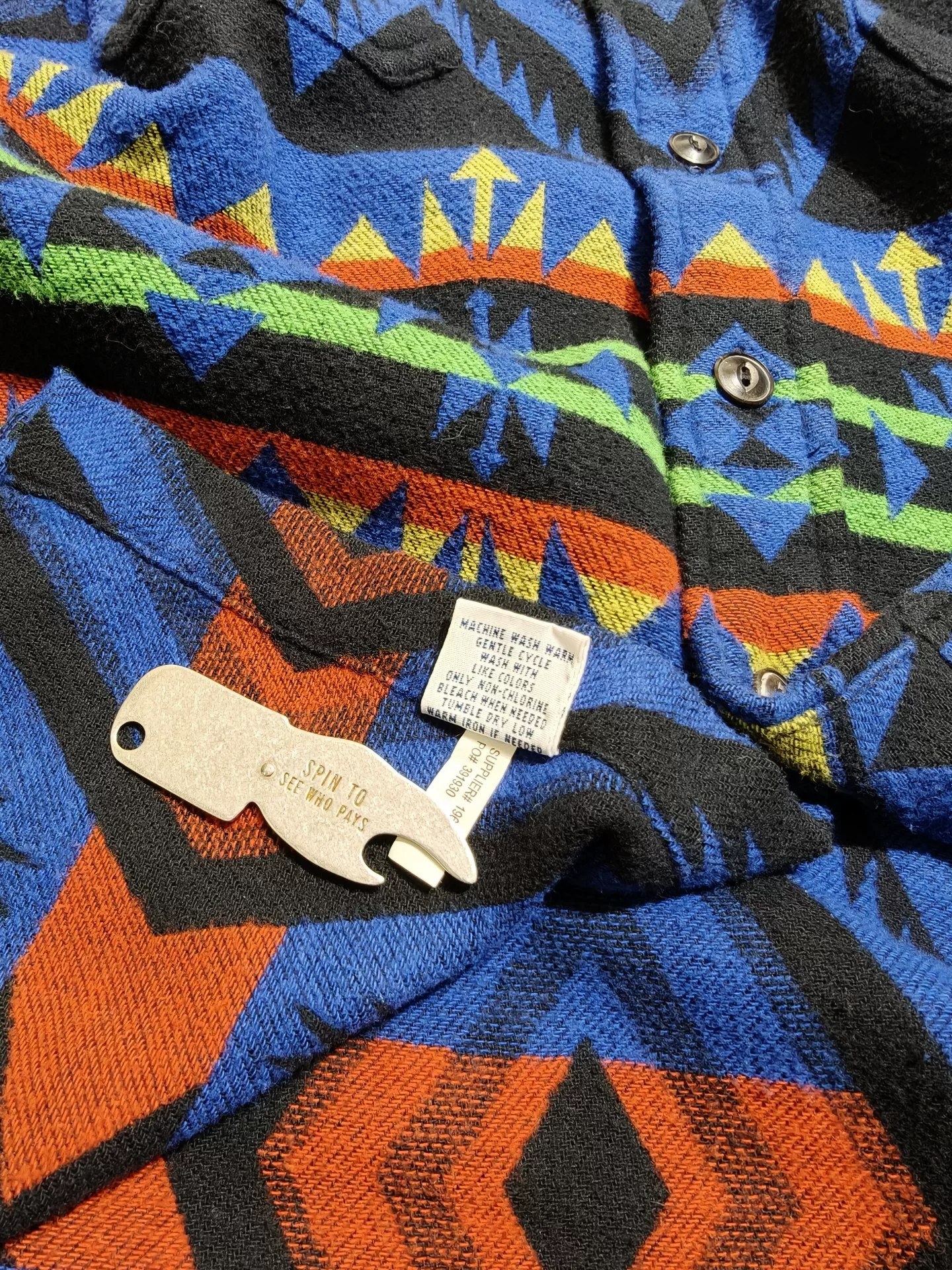 Polo Ralph Lauren RRL Navajo Flannel Shirt — label