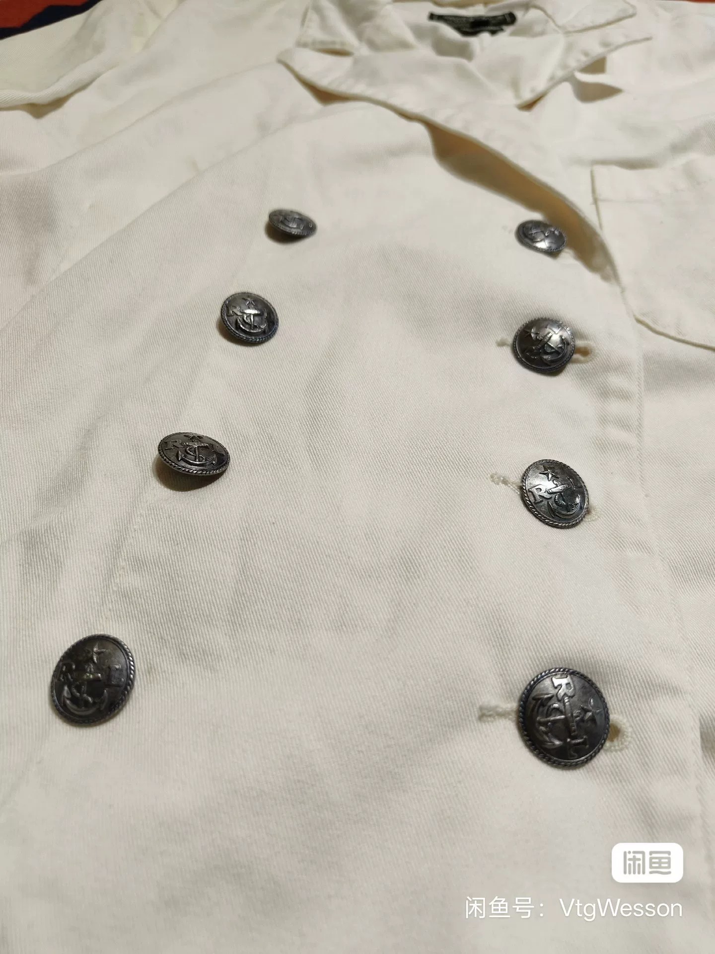 Polo Ralph Lauren 90s Military Double - Breasted Coat — label