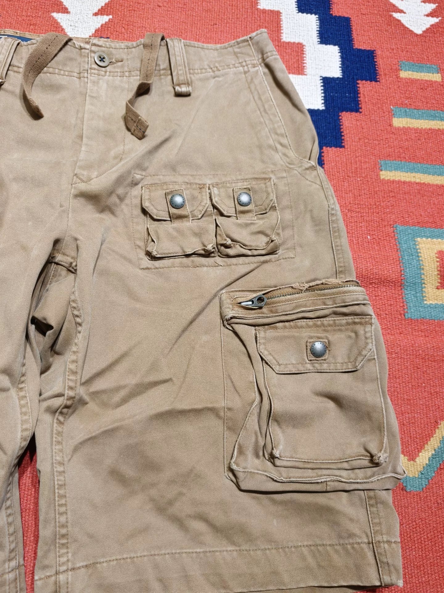 Ralph Lauren Vintage Tan Cargo Shorts — front