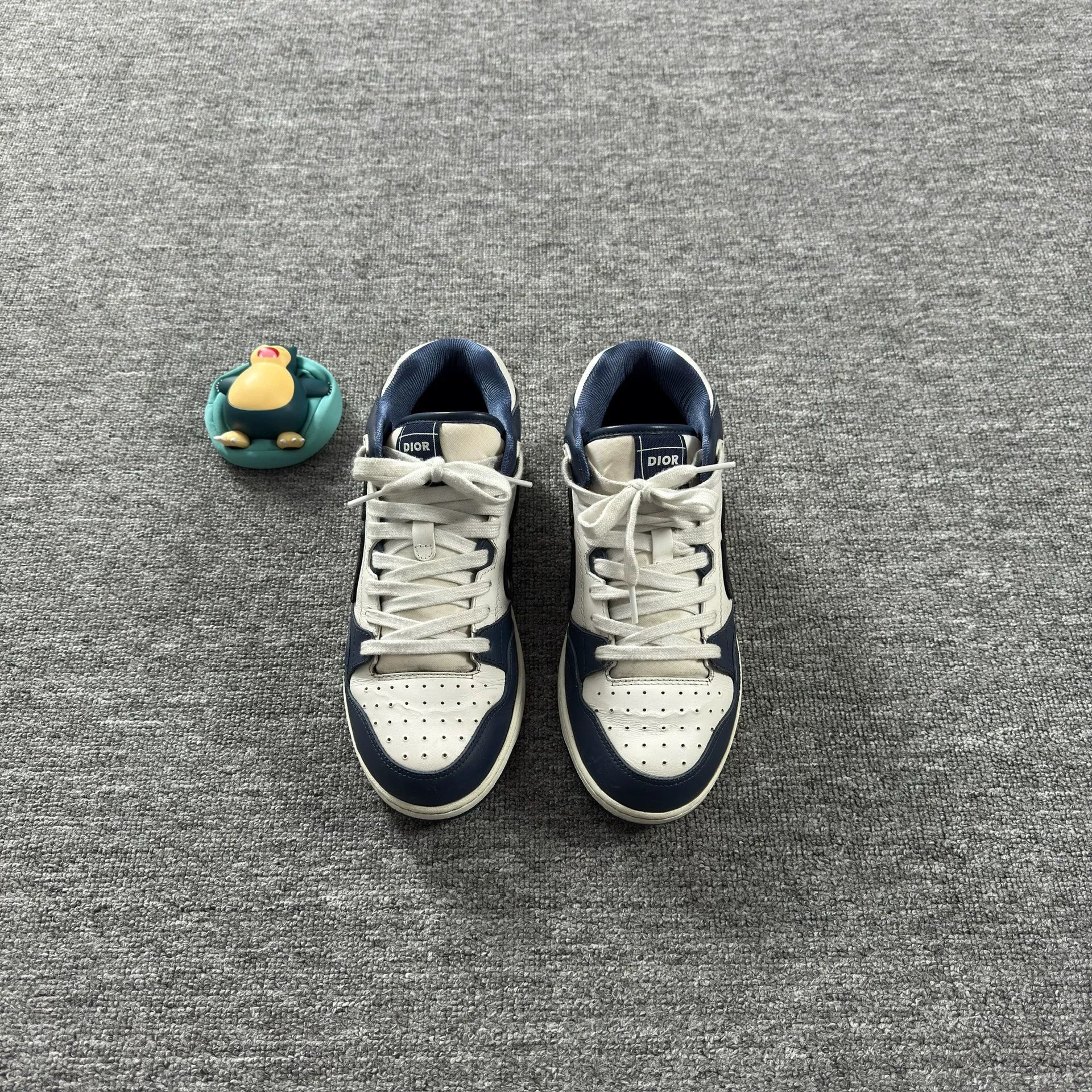 Dior B57 White Blue High-Top Casual Shoes — front