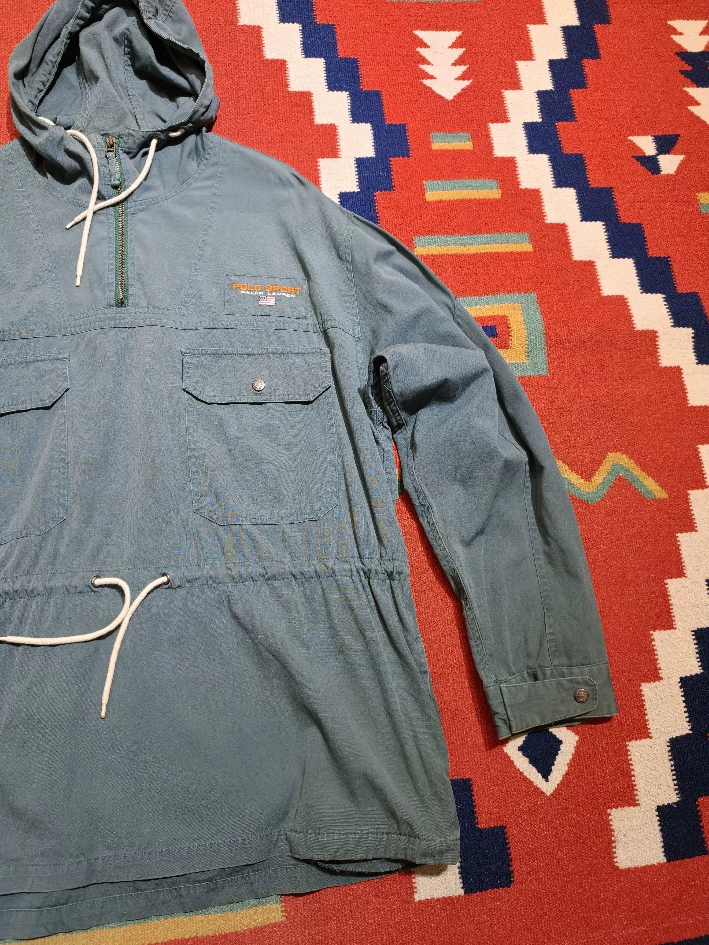 RL Polo Sport 90s Teal Anorak Jacket — front